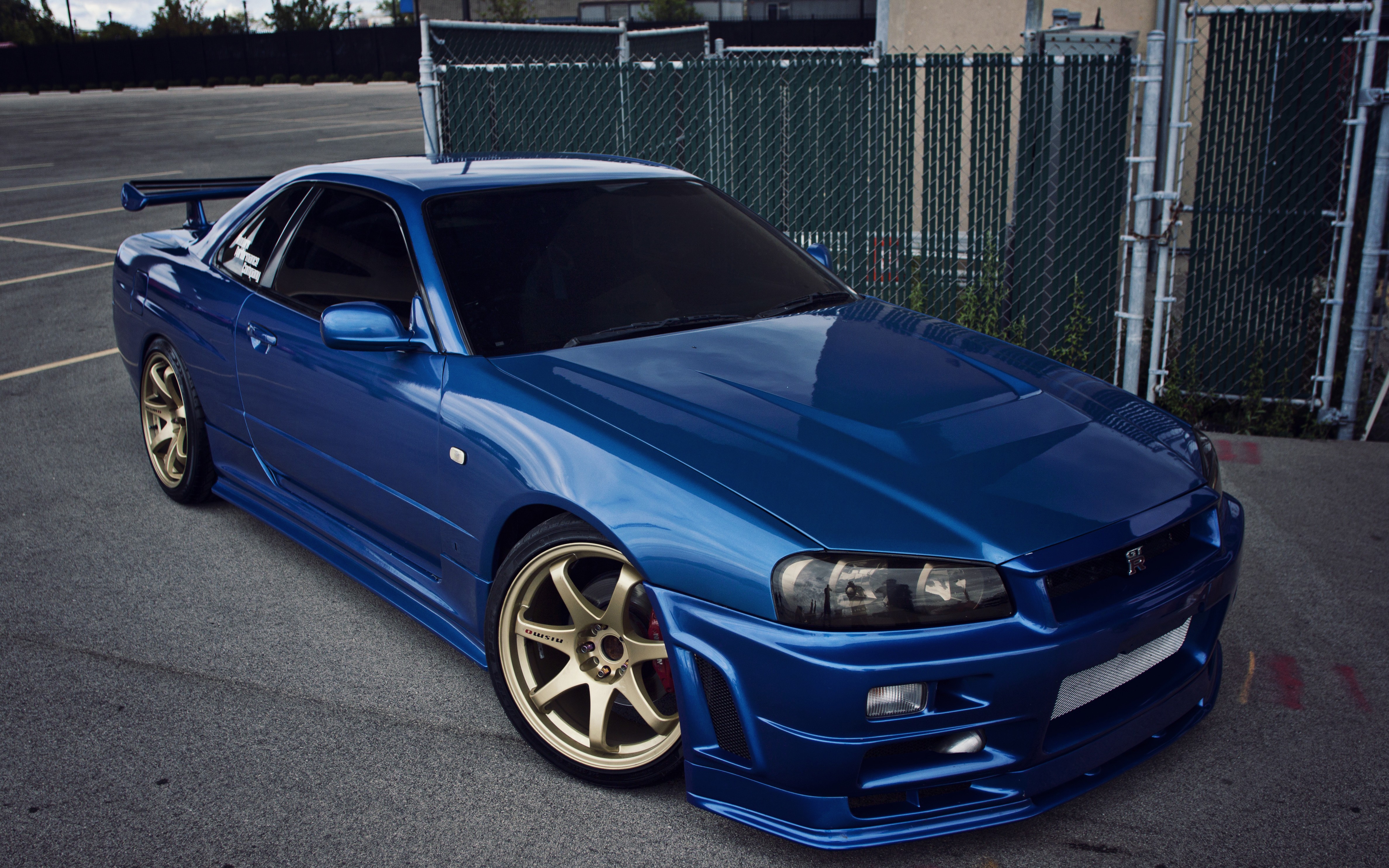 Nissan Nissan Skyline GT R R34 GT R JDM Japan Stanceworks StanceNation Blue Cars 4752x2970