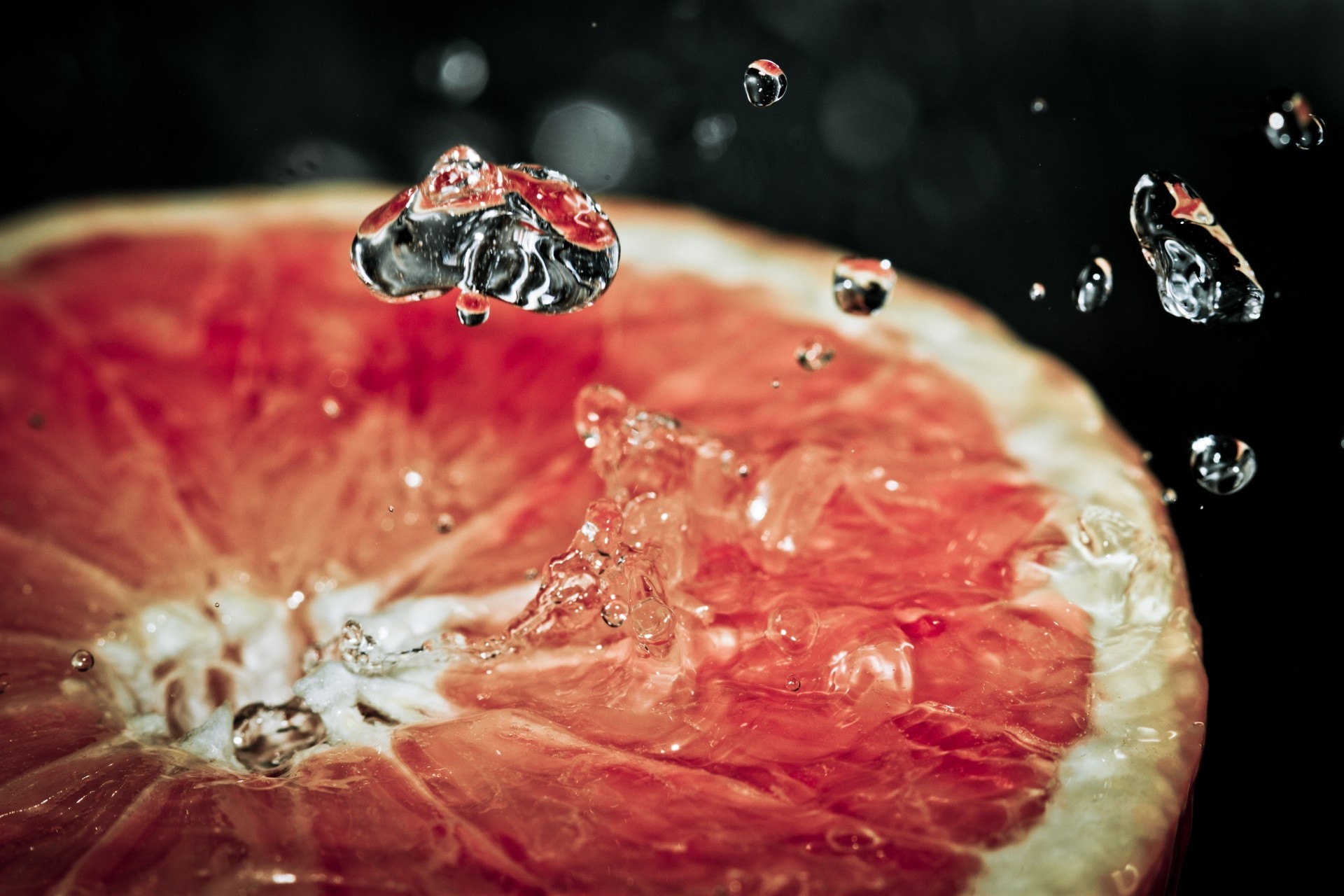Macro Grapefruits Water Drops Fruit 1920x1280