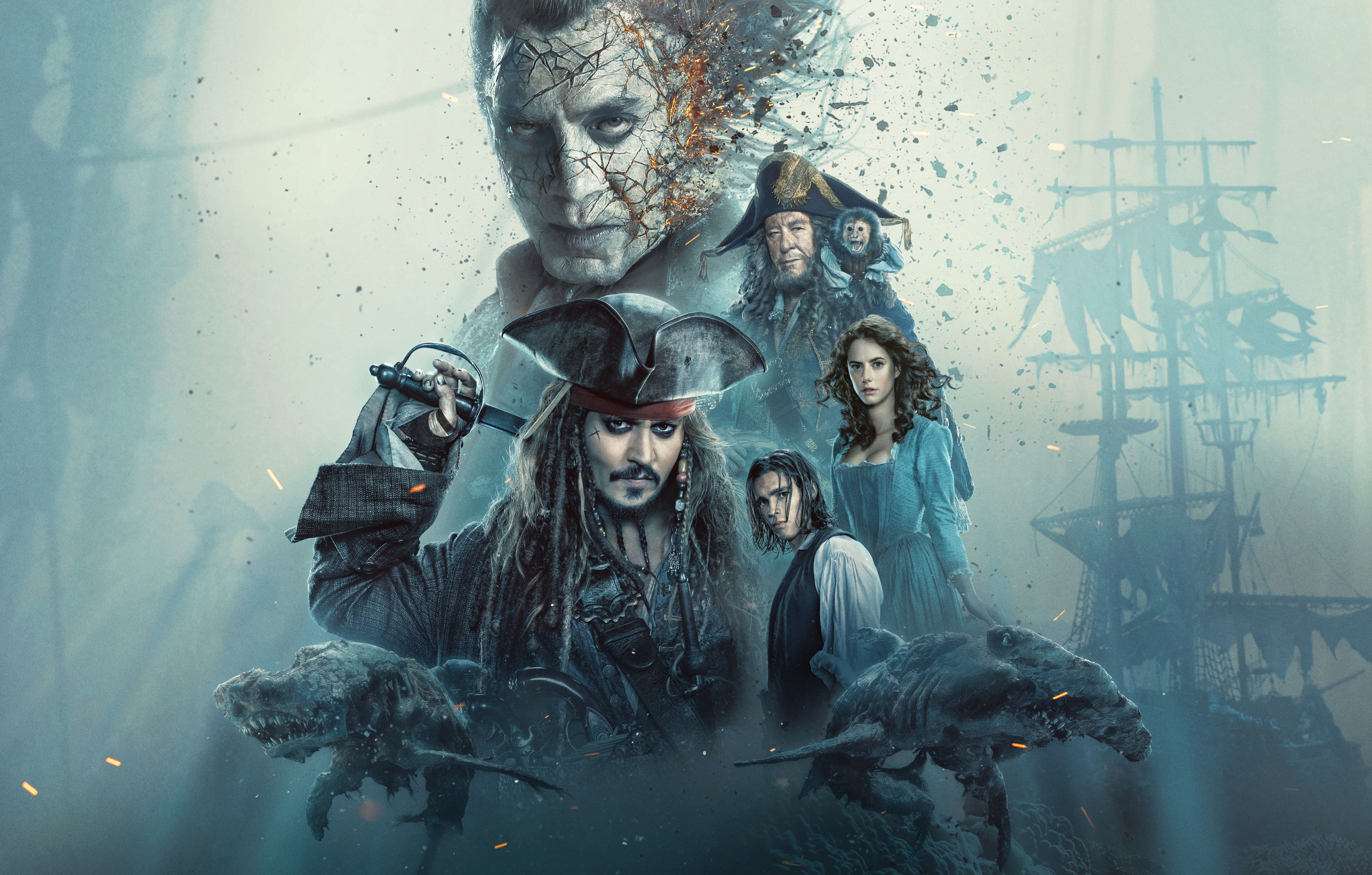 Pirates Of The Caribbean Dead Men Tell No Tales Movies Pirates Of The Caribbean Kaya Scodelario John 8000x5104