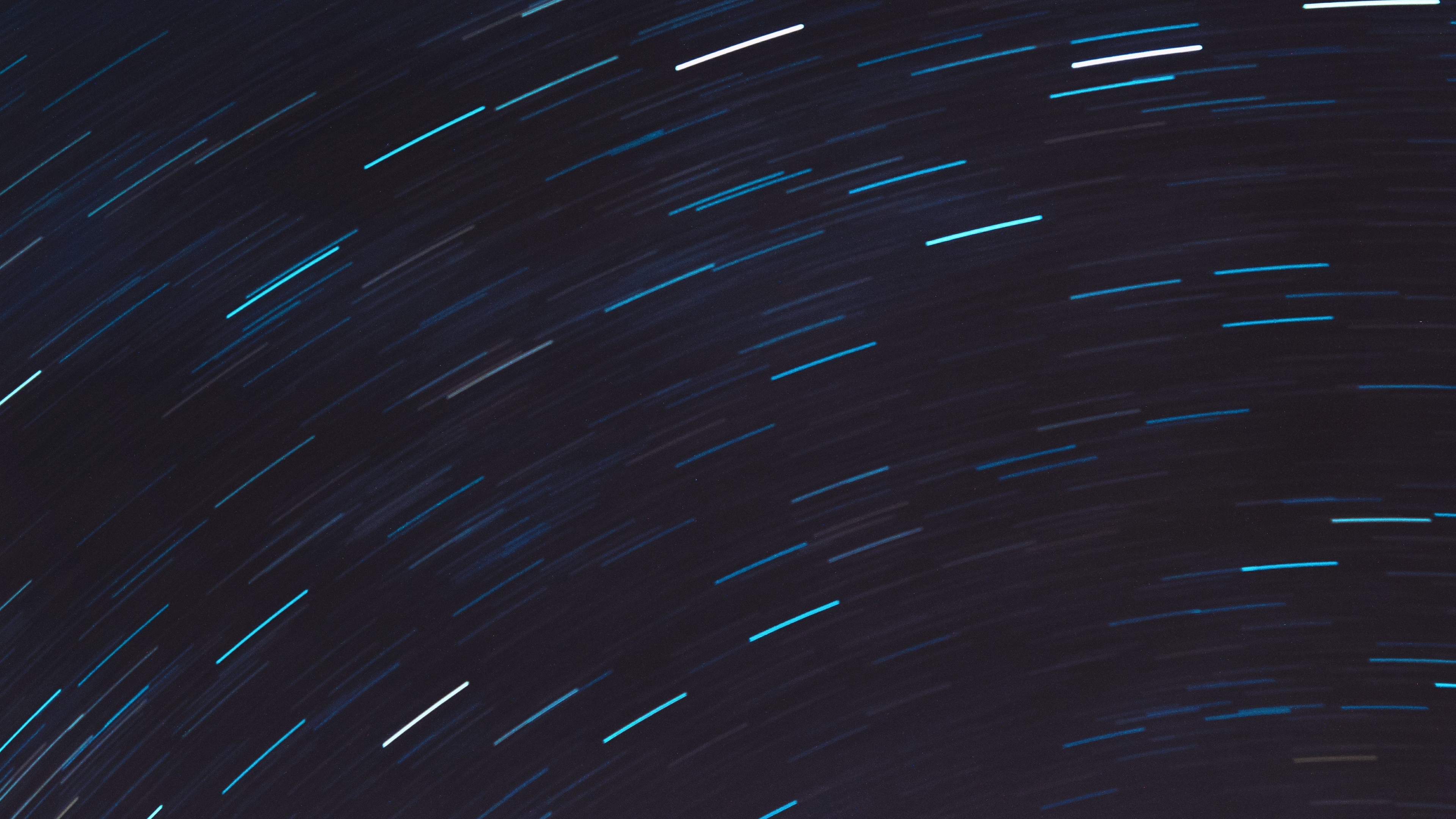 Simple Blue Sky Stars Motion Blur Light Trails Star Trails Long Exposure 3840x2160