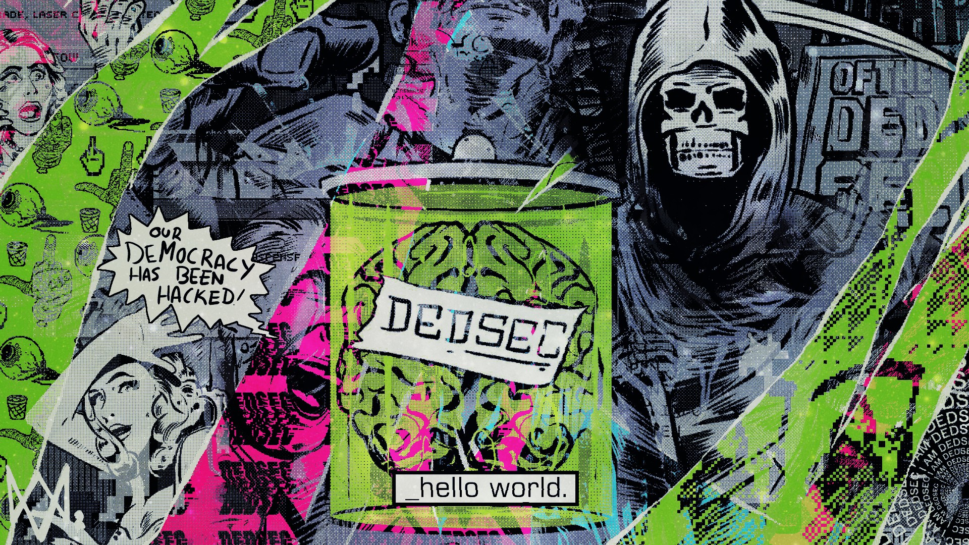DEDSEC Watch Dogs Hacking Democracy Hello World Watch Dogs 2 1920x1080