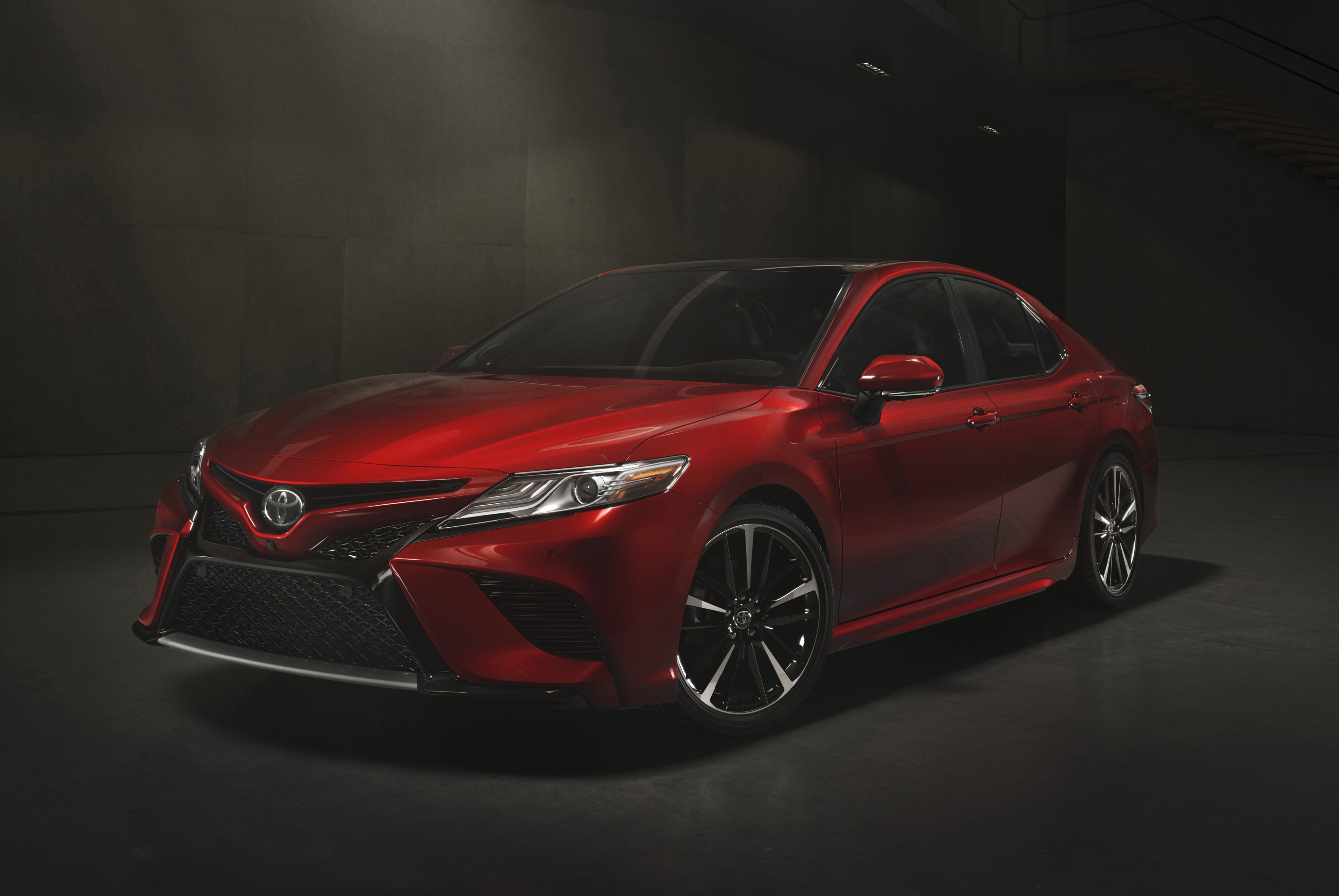 Toyota Camry Toyota Car Vehicle Red Car Compact Car 4066x2720