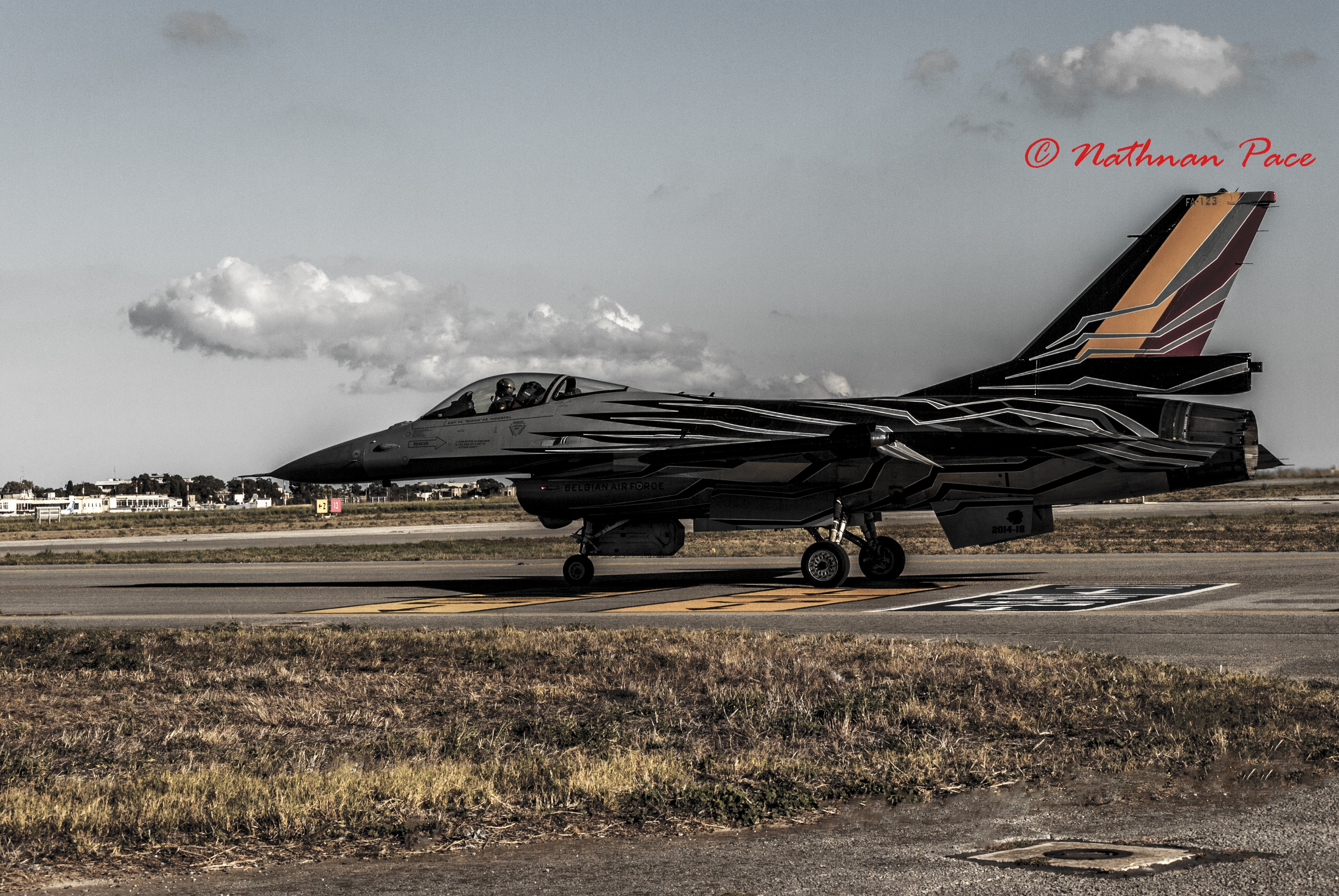 Malta 2015 Jet Fighter General Dynamics F 16 Fighting Falcon Belgium Belgian Air Force 3872x2592