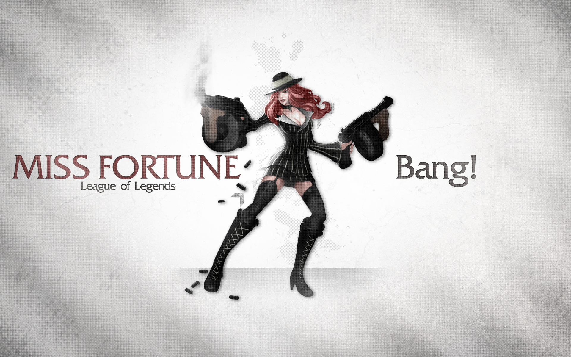 Miss Fortune League Of Legends PC Gaming Weapon Redhead Hat 1920x1200