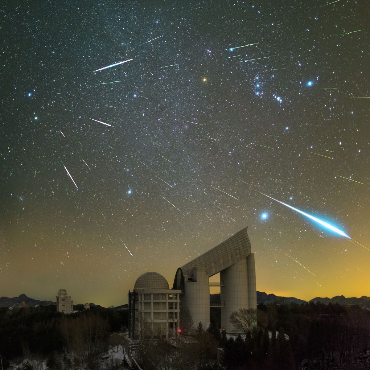 Architecture Building Nature Landscape Trees Telescope Astronomy Meteors Geminids Long Exposure Nigh 1200x1200