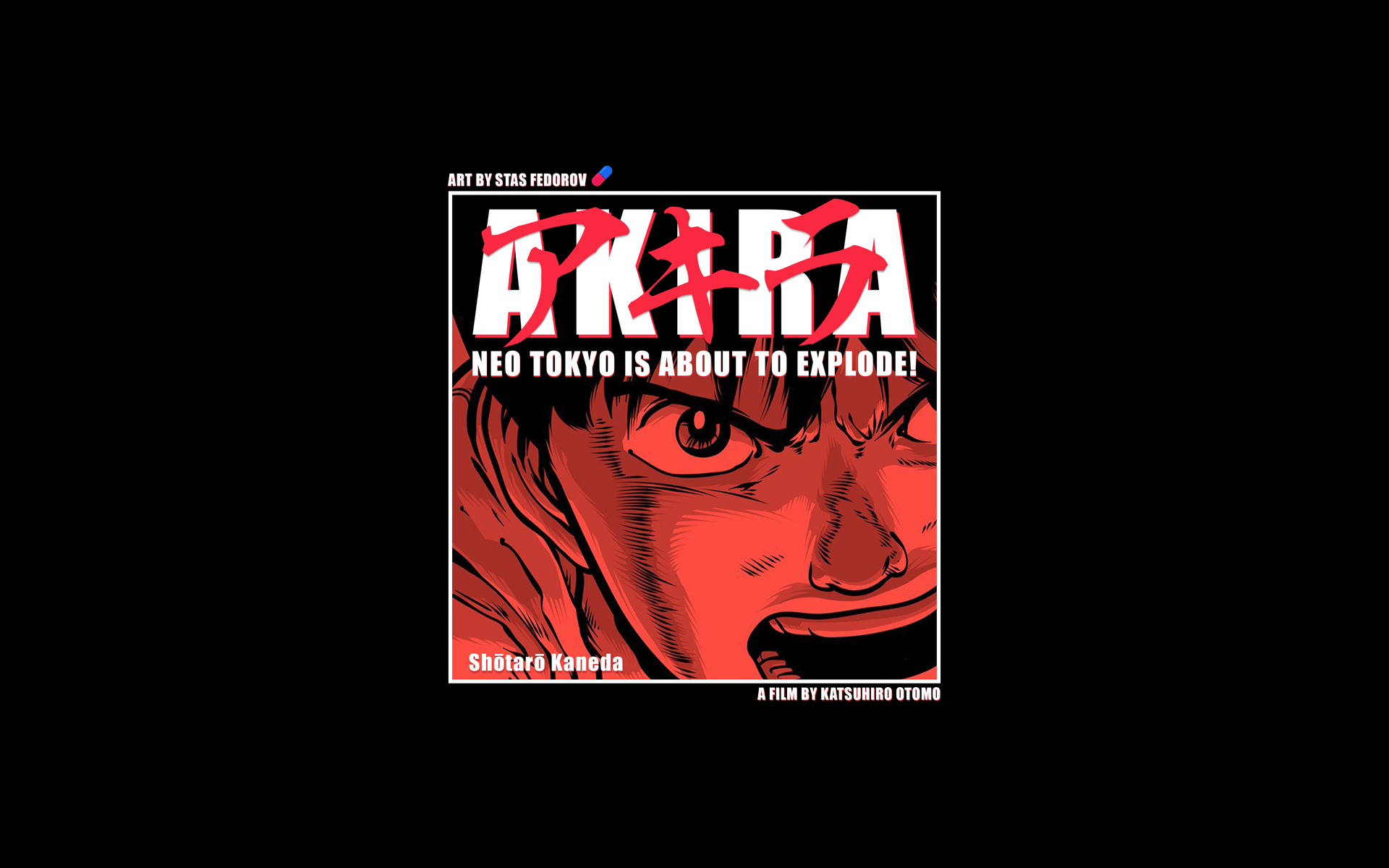 Akira Anime Katsuhiro Otomo Kaneda Photoshop Comic Art Illustration Typography 1980s 1920x1200