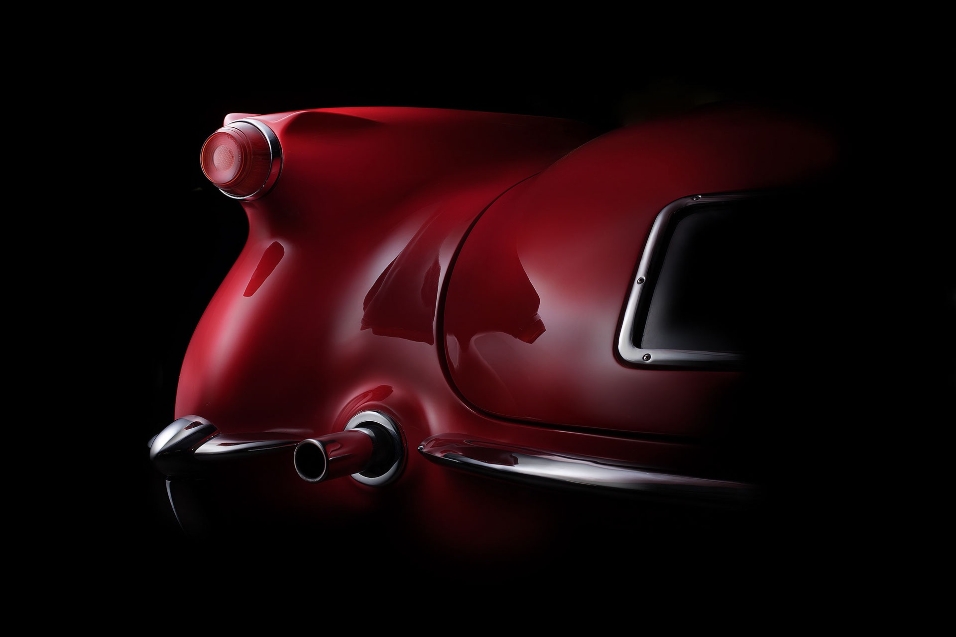 Red Dark Car Red Cars 1954 Year Corvette Vehicle 1920x1281