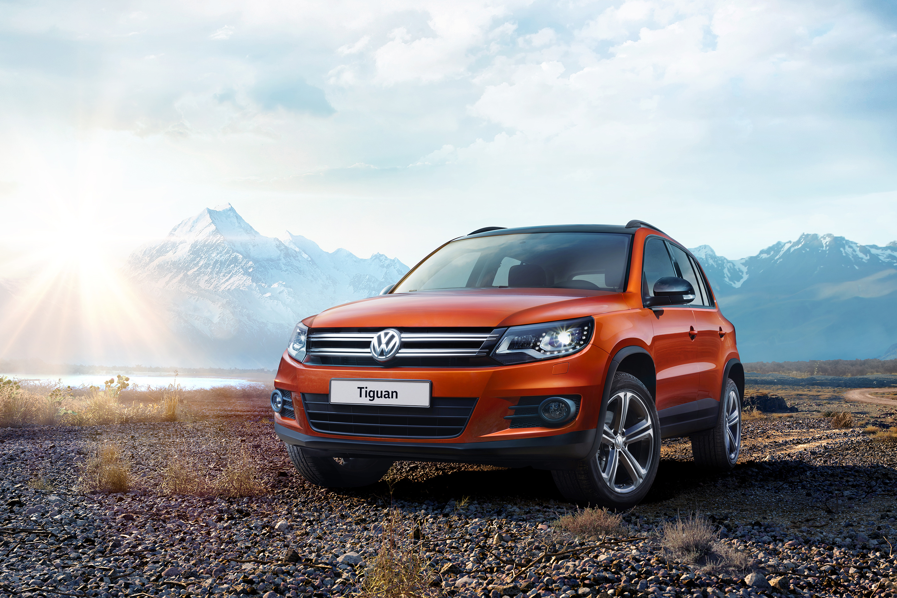 Volkswagen Tiguan Volkswagen Orange Car Car Vehicle SUV 2861x1907