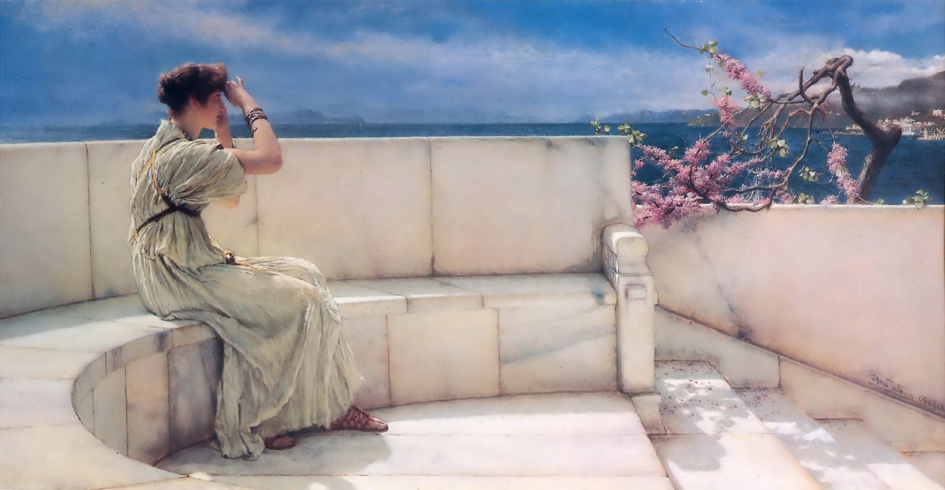 Painting Ancient Greece Lawrence Alma Tadema 3200x1659
