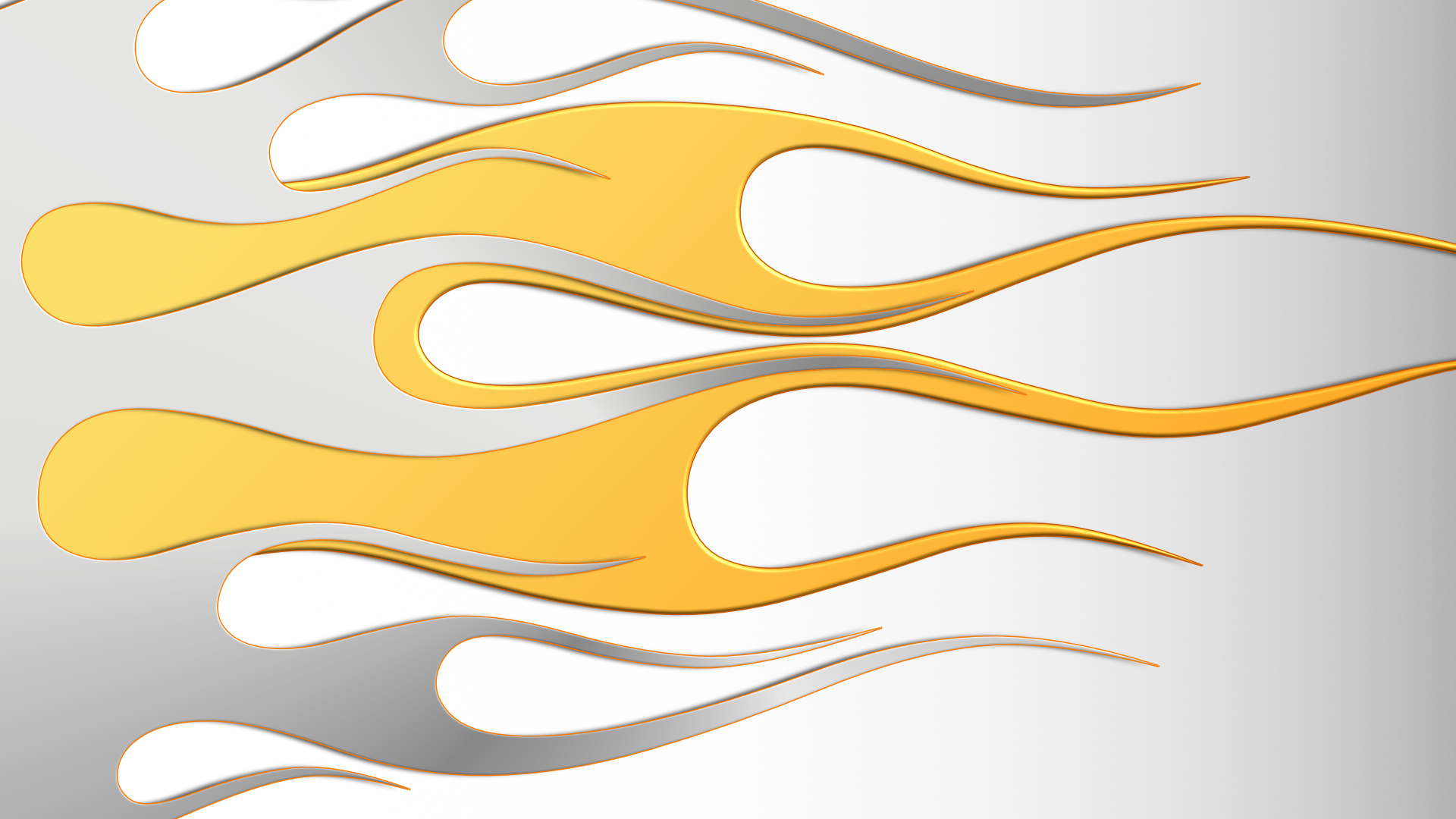 Abstract Fire Silver White Gold Wavy 1920x1080