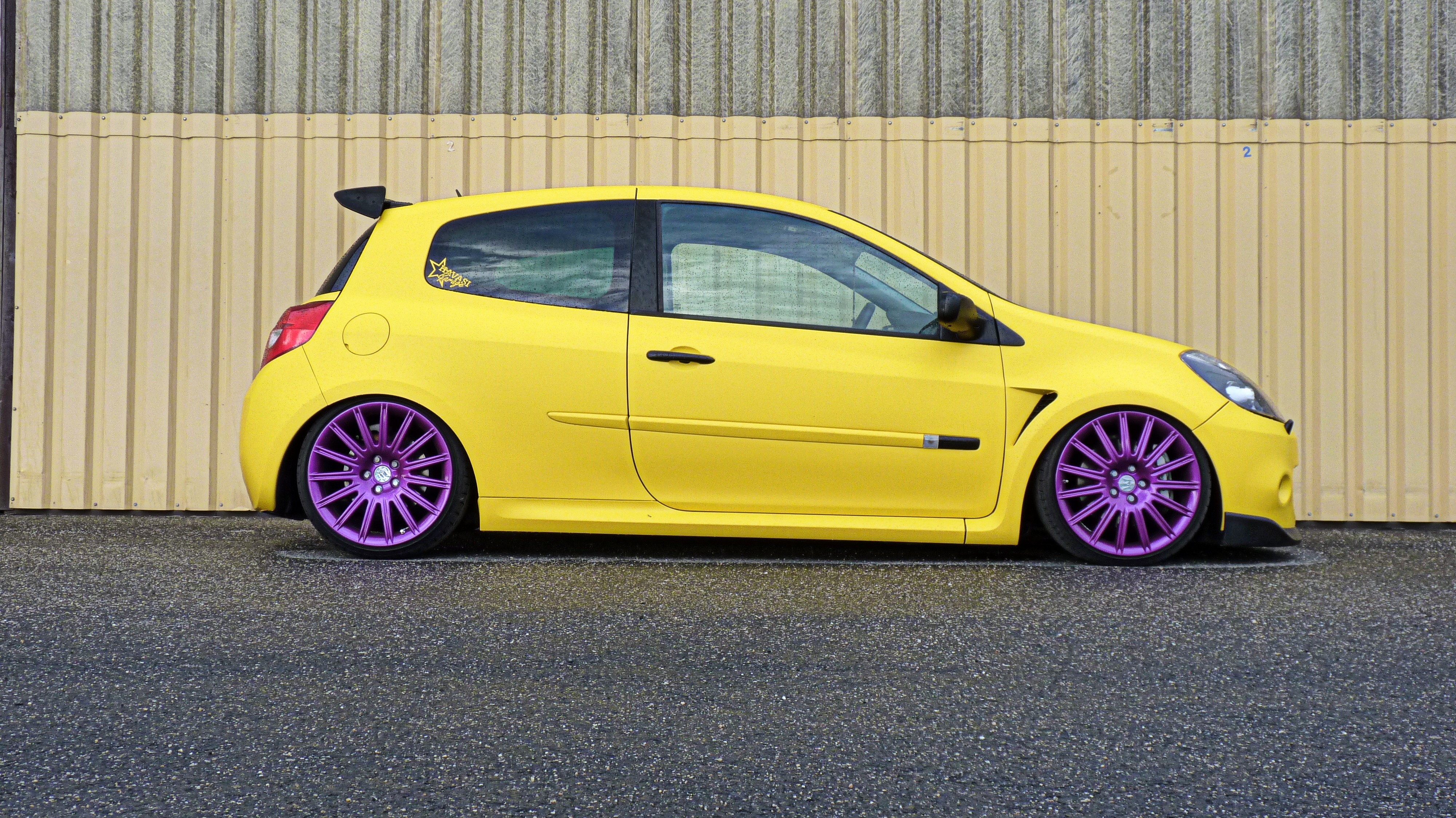 Renault Renault Clio Stance Yellow Cars Car 4000x2248