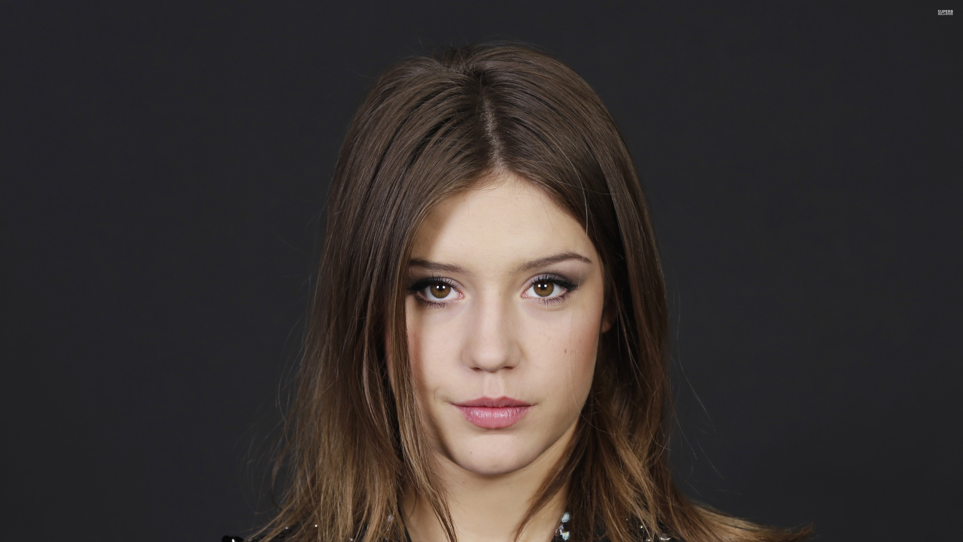 Women Adele Exarchopoulos Celebrity Brunette Brown Eyes Actress Looking At Viewer Face 3840x2160