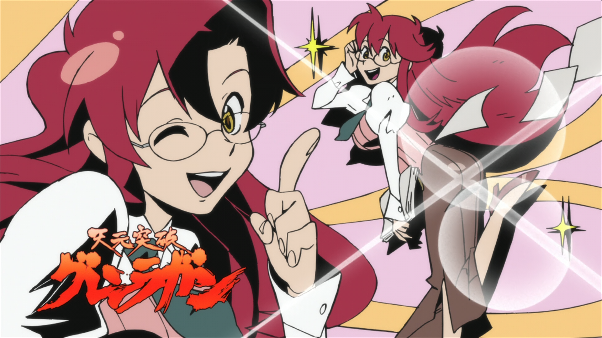 Tengen Toppa Gurren Lagann Anime Girls Glasses Women With Glasses Anime Littner Yoko 1920x1080