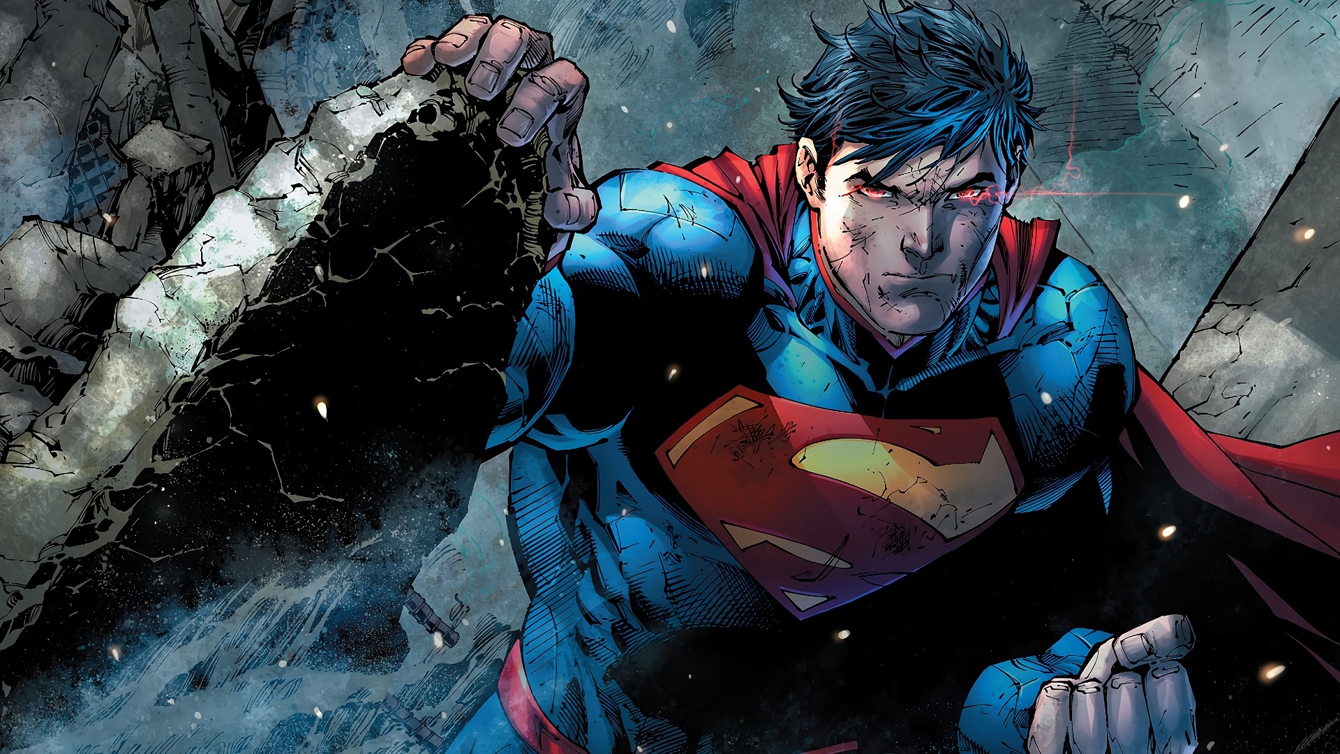 Superhero DC Comics Superman Man Of Steel Superman Red Eyes 1920x1080