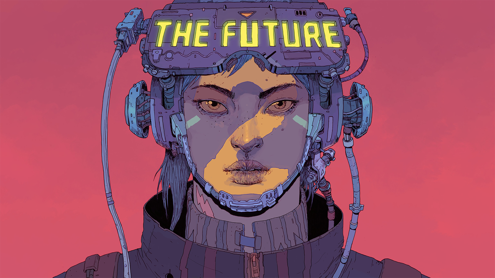 Blue Hair Futuristic Pop Art Josan Gonzalez Cyberpunk 1920x1080