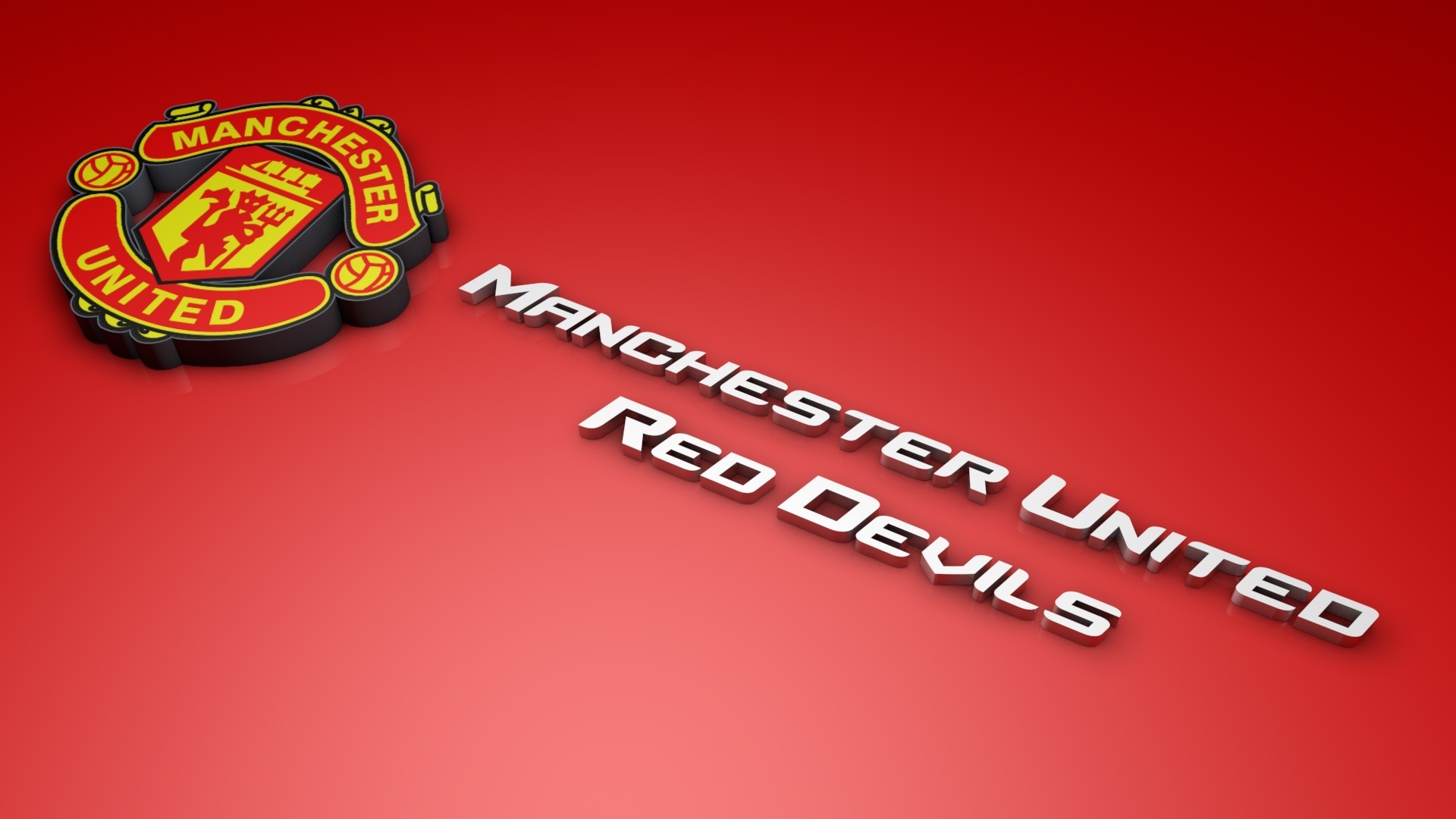 Manchester United Logo Red Background 1920x1080