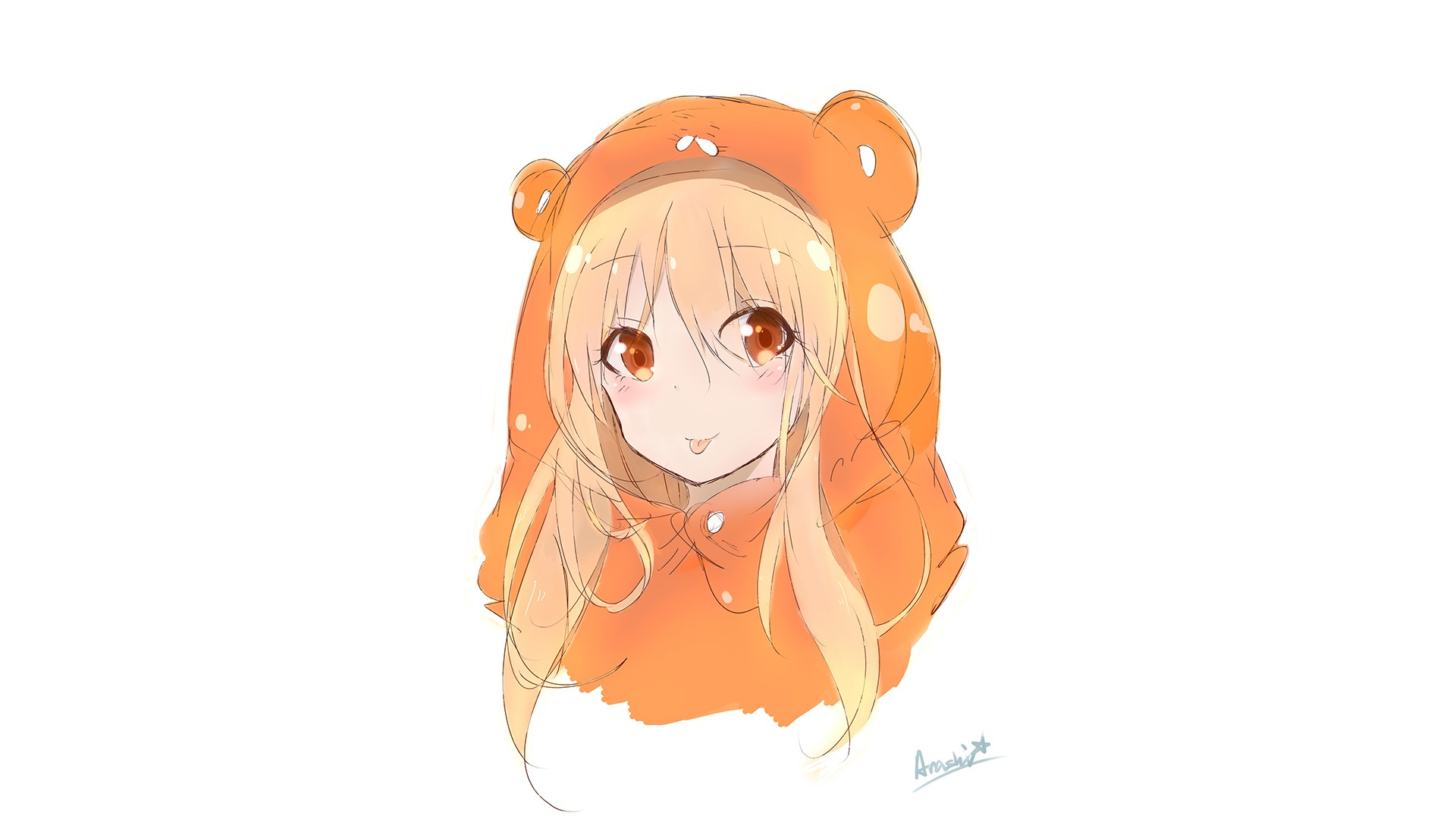 Manga Anime Anime Girls Blonde Long Hair Himouto Umaru Chan Doma Umaru 1920x1080