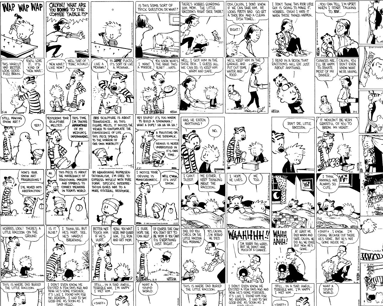 Comic Books Calvin And Hobbes Cartoon Humor 1280x1024