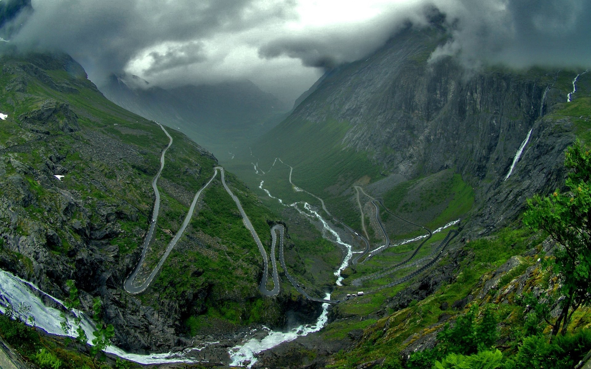 Hairpin Turns Zig Zag Valley Mountains Road 1920x1200