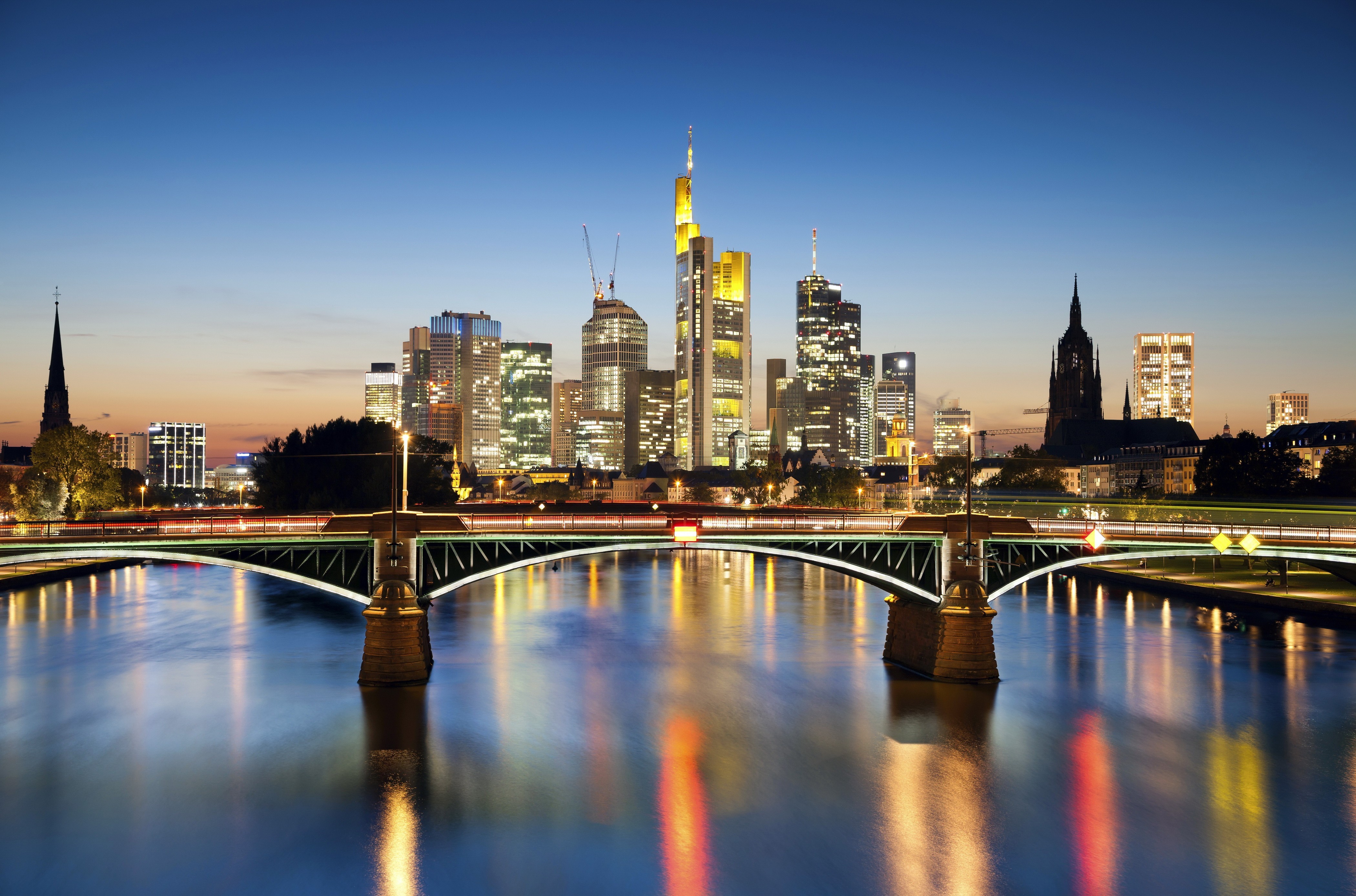 Frankfurt Germany Bridge 4200x2775