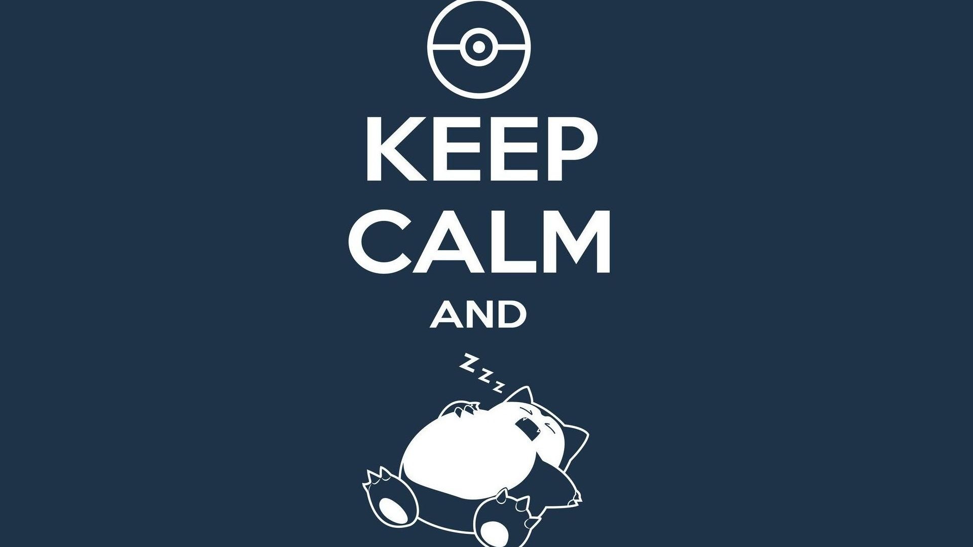 Keep Calm And Humor Blue Background Pokemon First Generation 1920x1080
