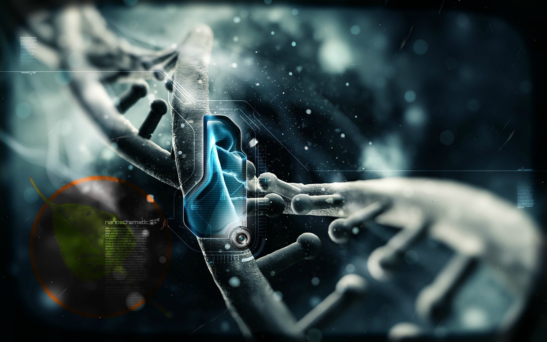 DNA Genetics Render CGi Digital Art 1920x1200