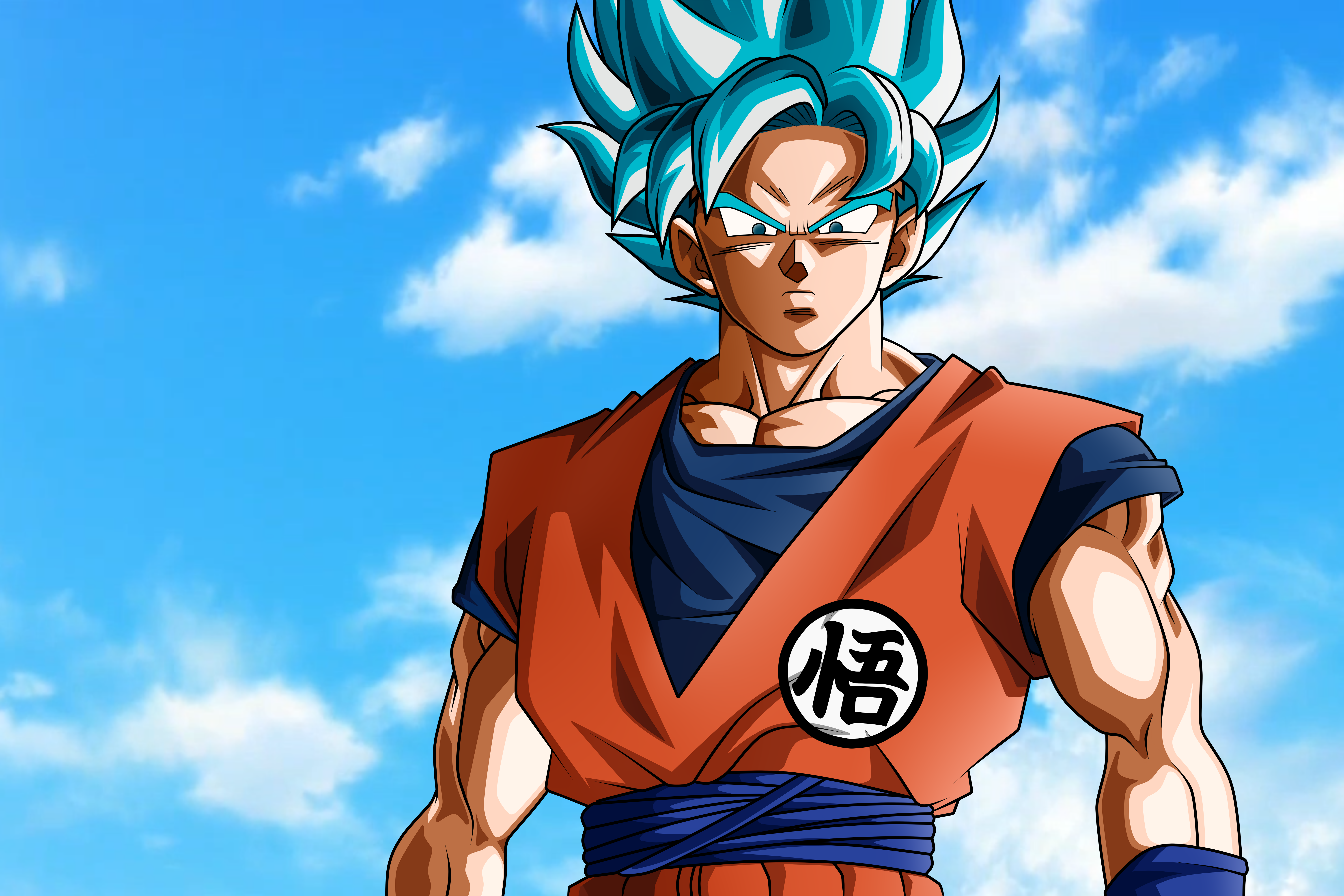 Dragon Ball Super Son Goku Super Saiyajin Blue Super Saiyan Blue Dragon Ball Cyan Hair Cyan 6000x4000