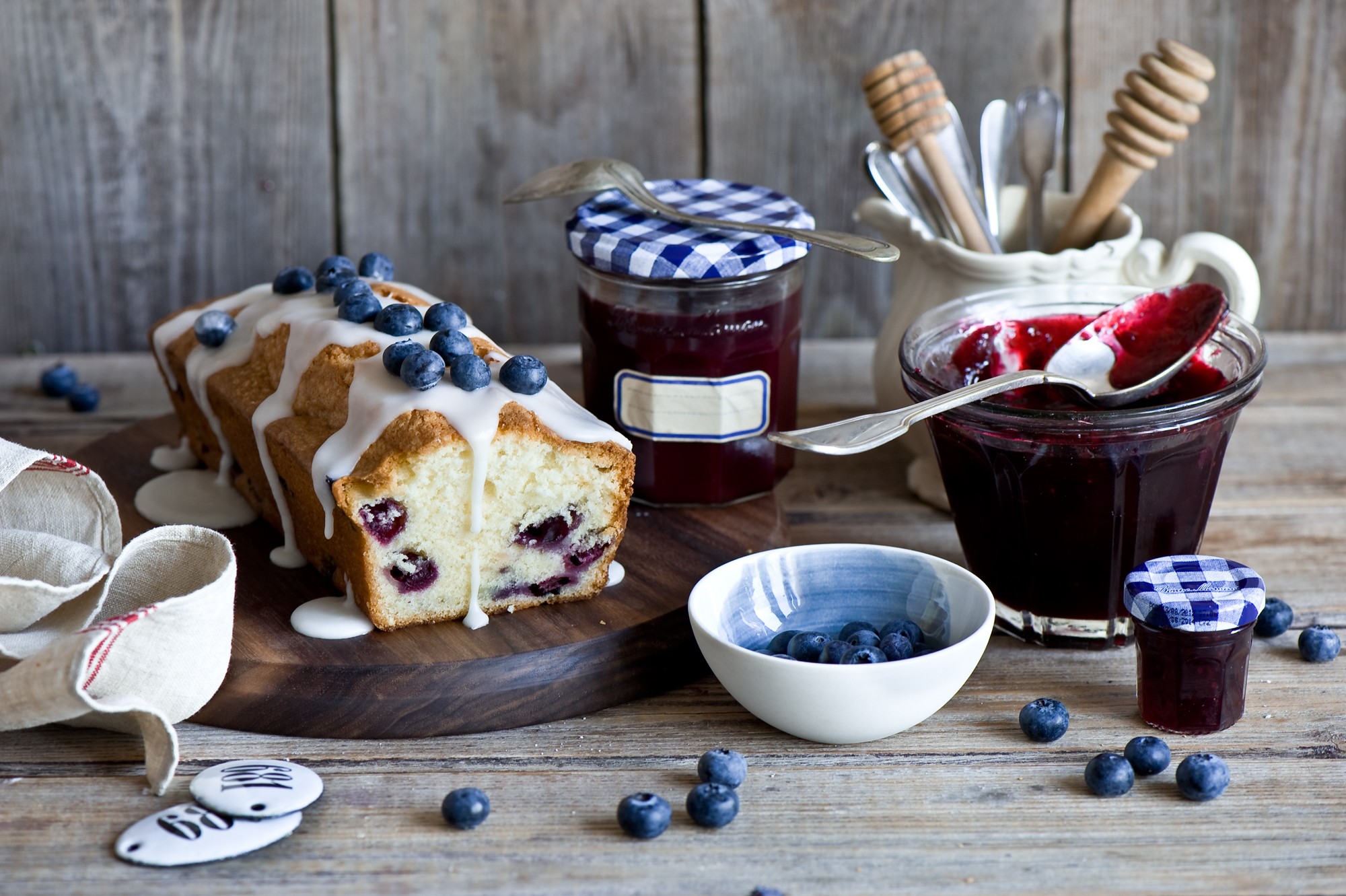 Blueberries Pastries Dessert Fruit Jam Food 2000x1331