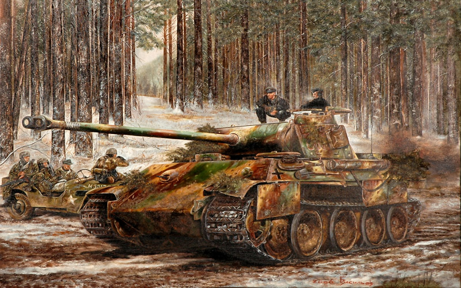Military Panther Tank 1920x1200