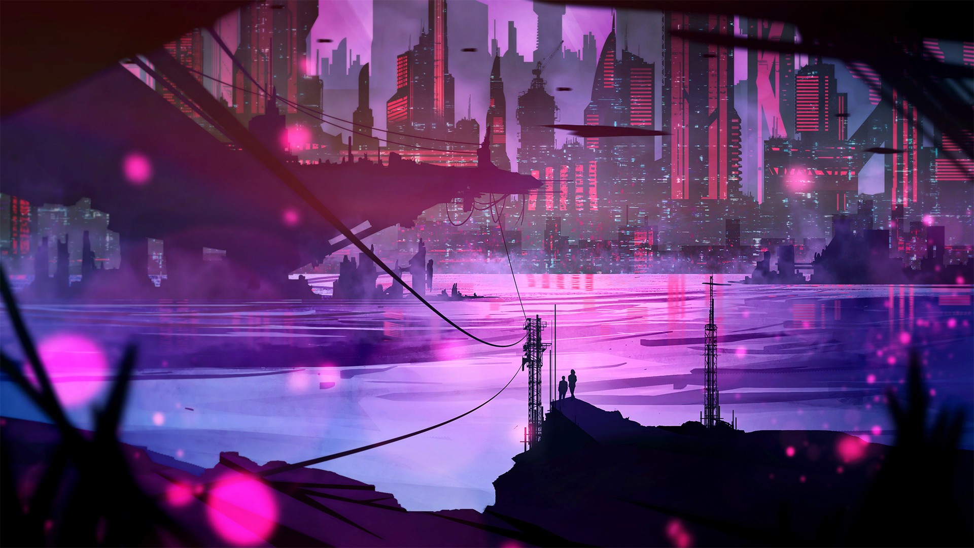 Artwork Illustration Cityscape Kvacm DeviantArt Futuristic 1920x1080