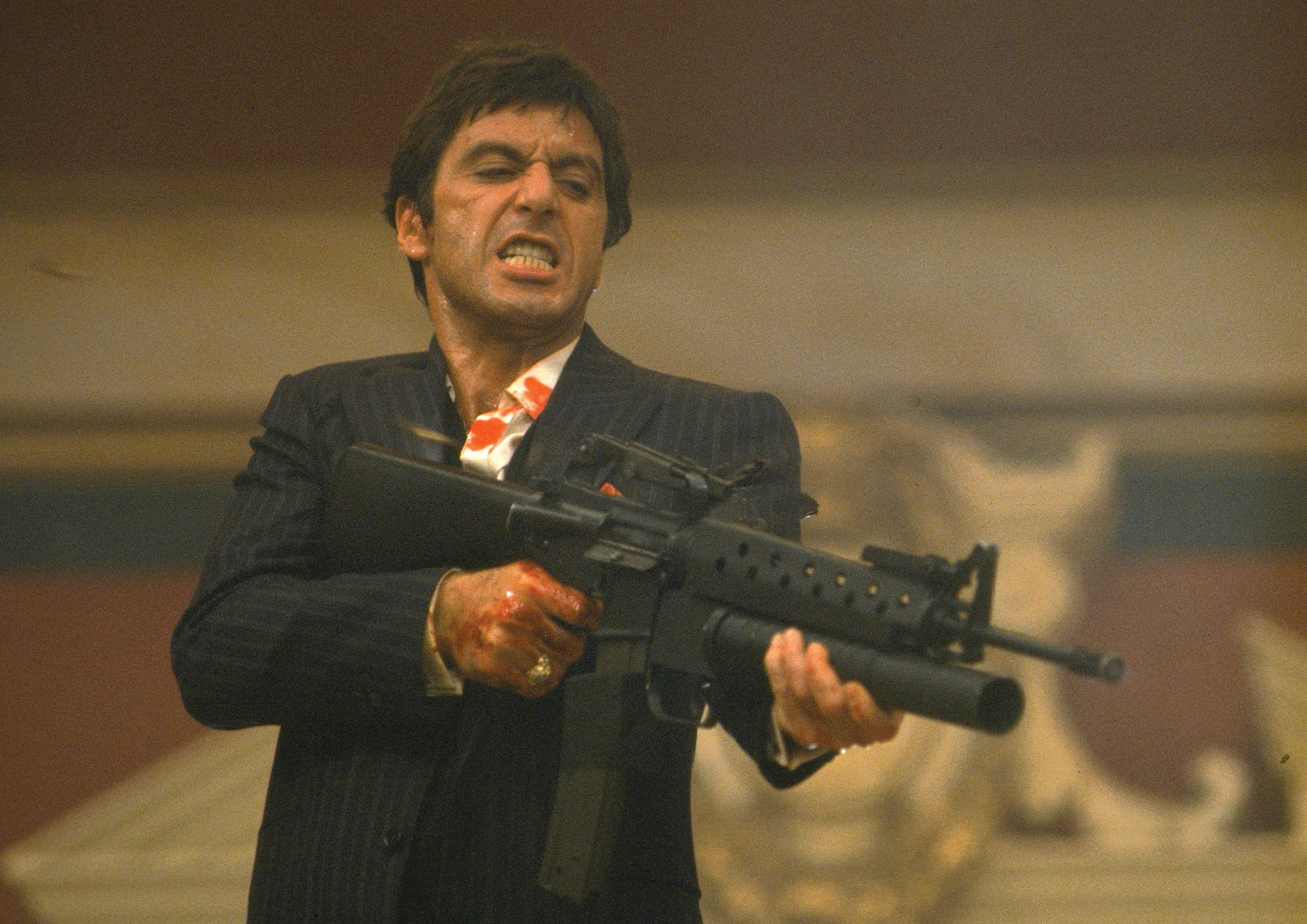 Movie Scarface Al Pacino Tony Montana Gun 1920x1358