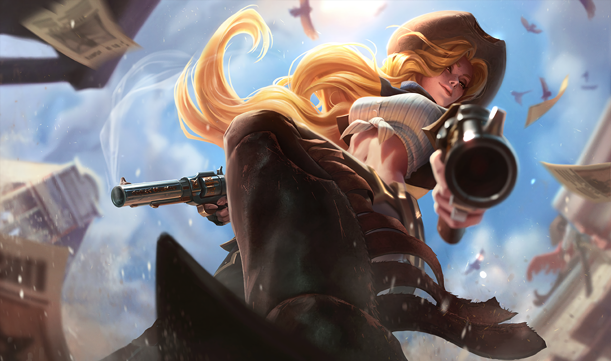 Miss Fortune League Of Legends League Of Legends Weapon Cowgirl 1944x1148