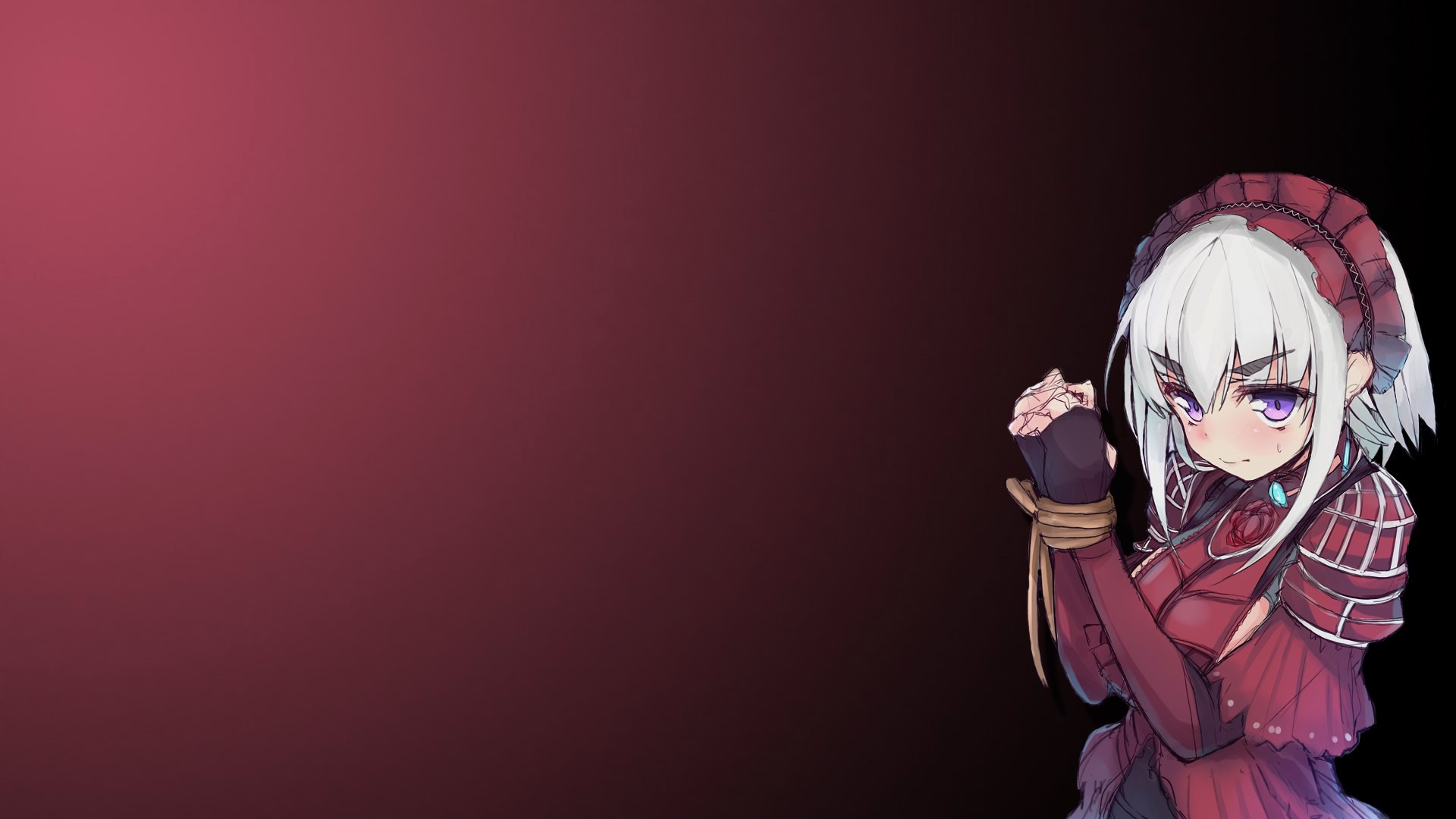 Hitsugi No Chaika Chaika Bogdan Anime Girls Anime Simple Background 1920x1080