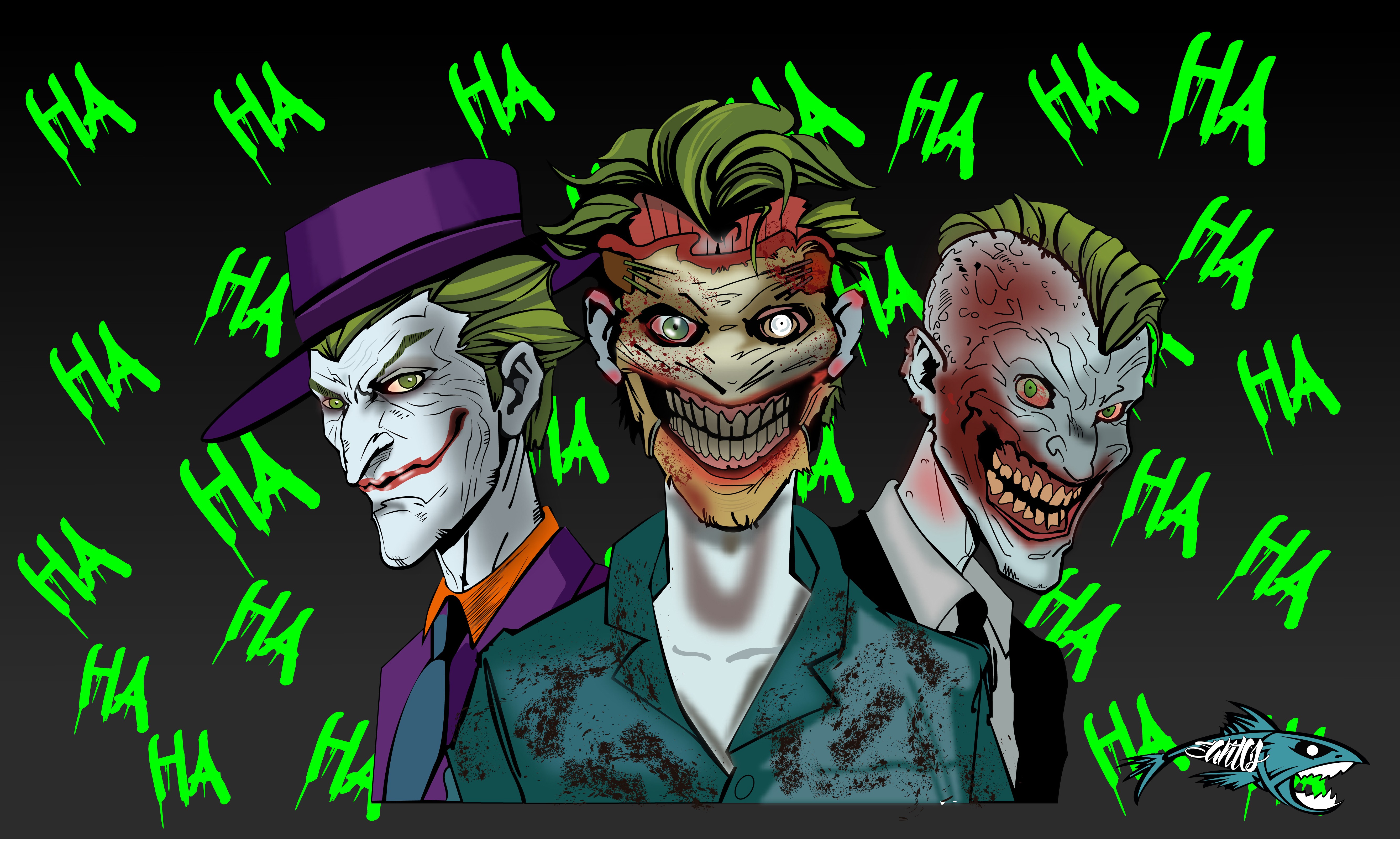Joker Terror DC Comics Artwork 5333x3206