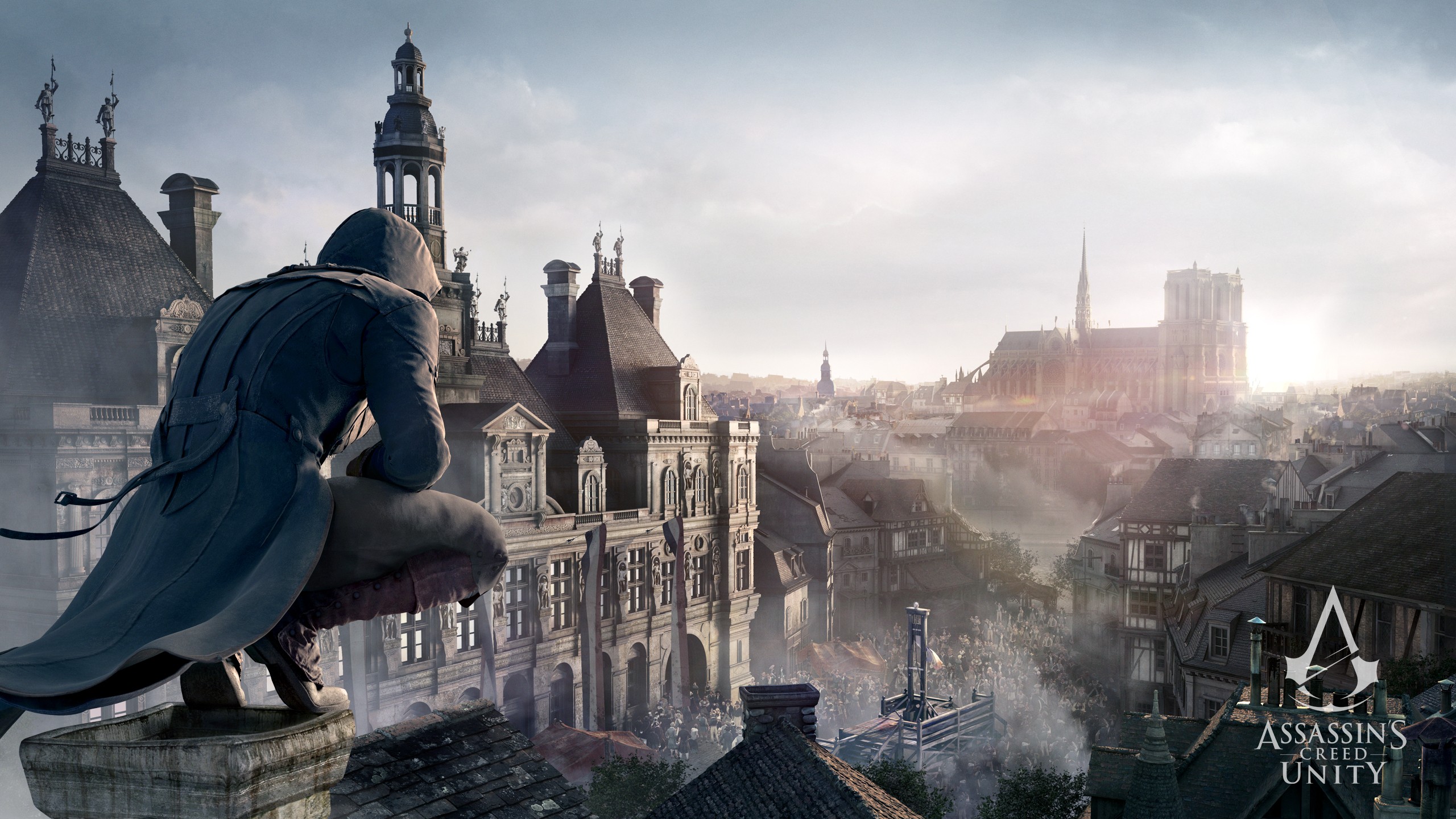 Assassins Creed Unity Arno Dorian Paris Notre Dame Video Games 2560x1440