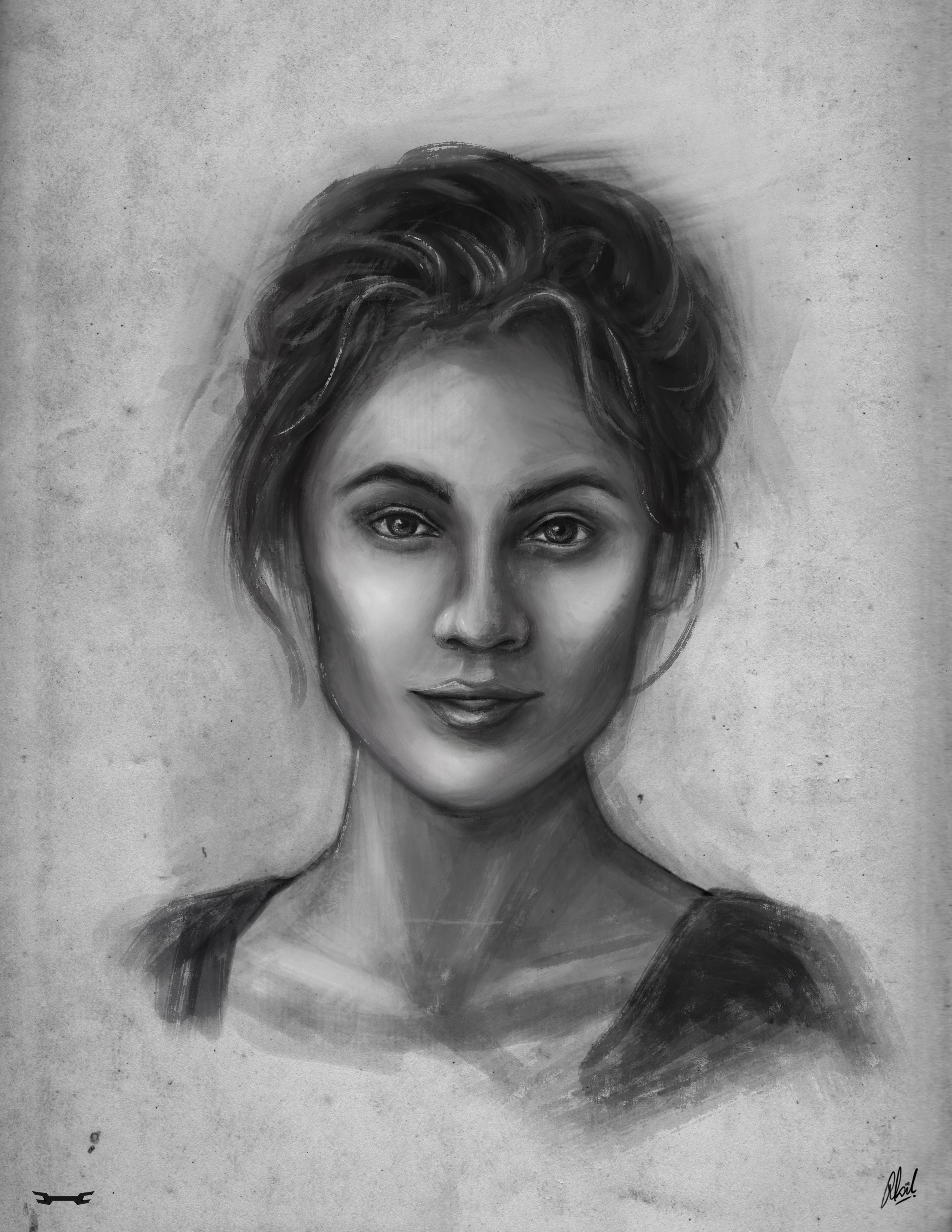 Drawing Digital Portrait Shafeek Akil Astrid Berges Frisbey 2550x3300