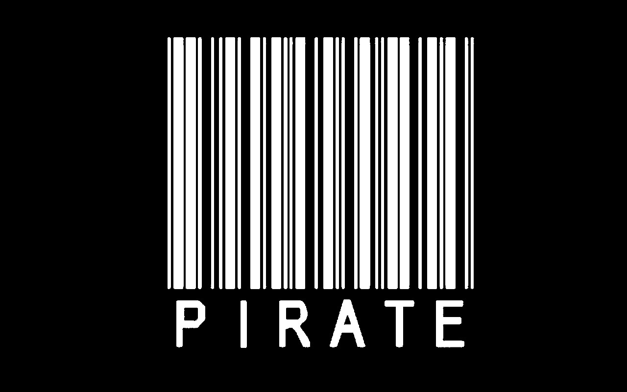 Piracy Barcode Monochrome Minimalism Simple Typography 1280x800