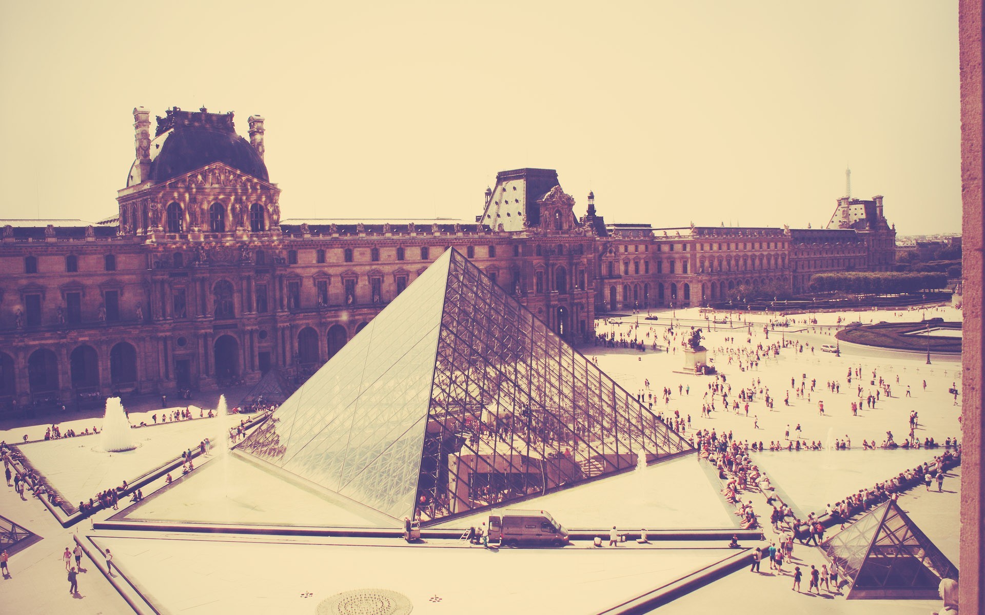 Museum Louvre Paris Cityscape France 1920x1200