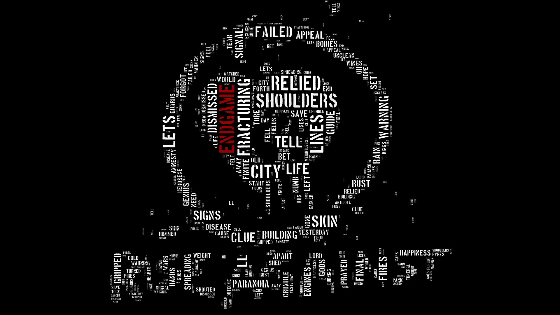 Rise Against Typography Digital Art Heart 1920x1080