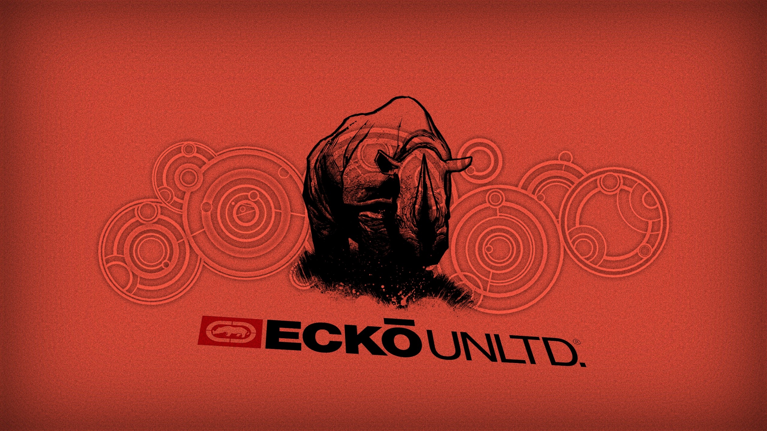 Ecko Rhino Simple Background Digital Art 2560x1440