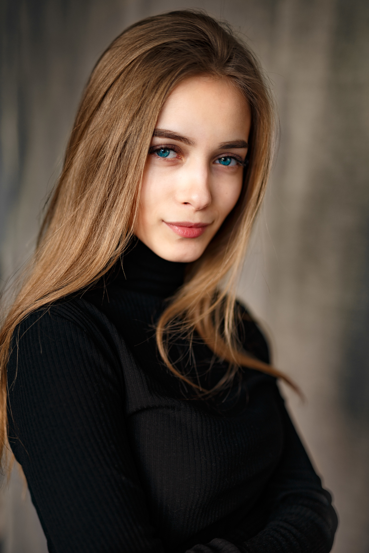 Ivan Losev Women Indoors Blue Eyes Portrait Display Women Face Pink Lipstick Blonde Straight Hair Lo 1200x1800