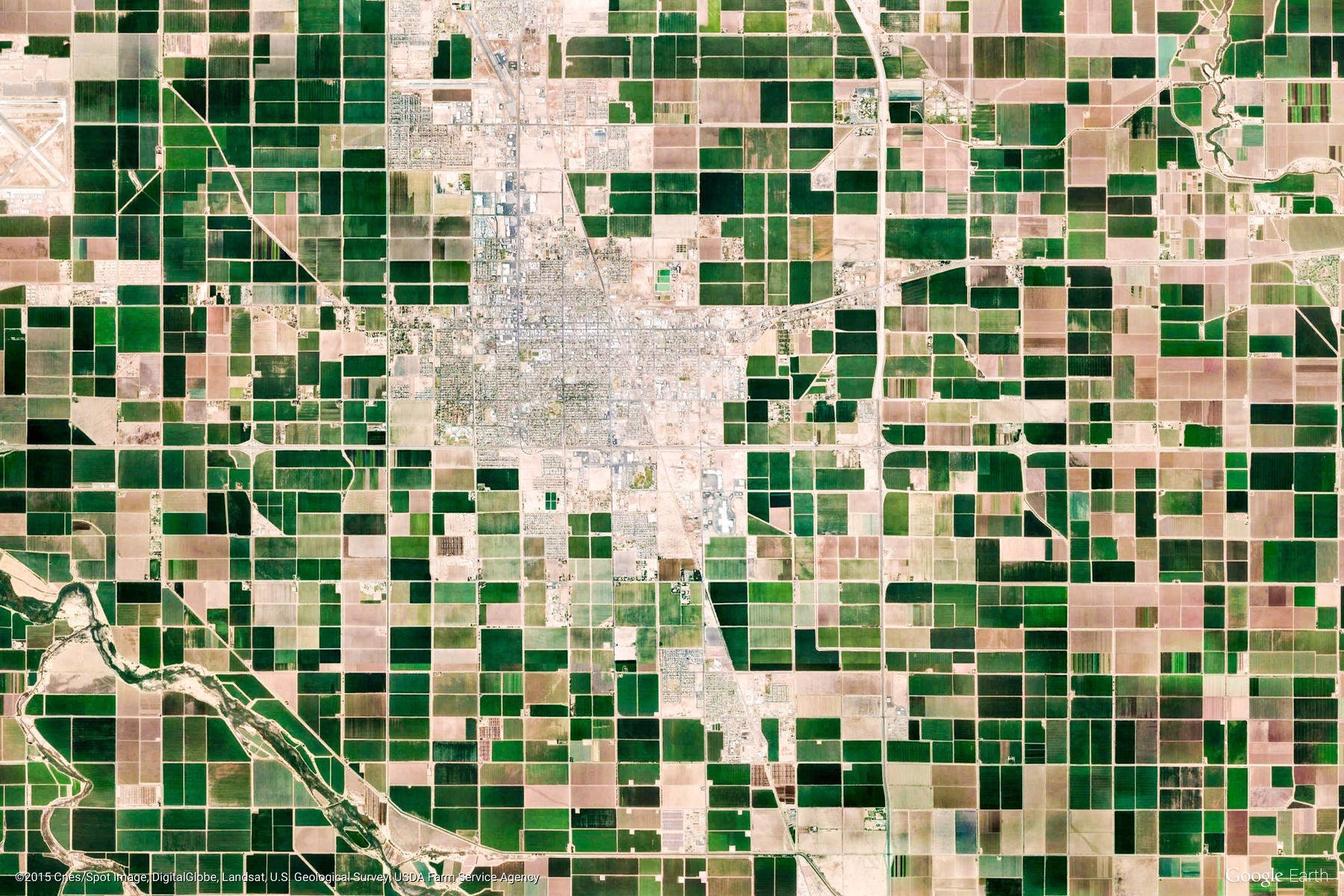 Aerial View Field Green USA Satellite Imagery Satellite Photo 1800x1200