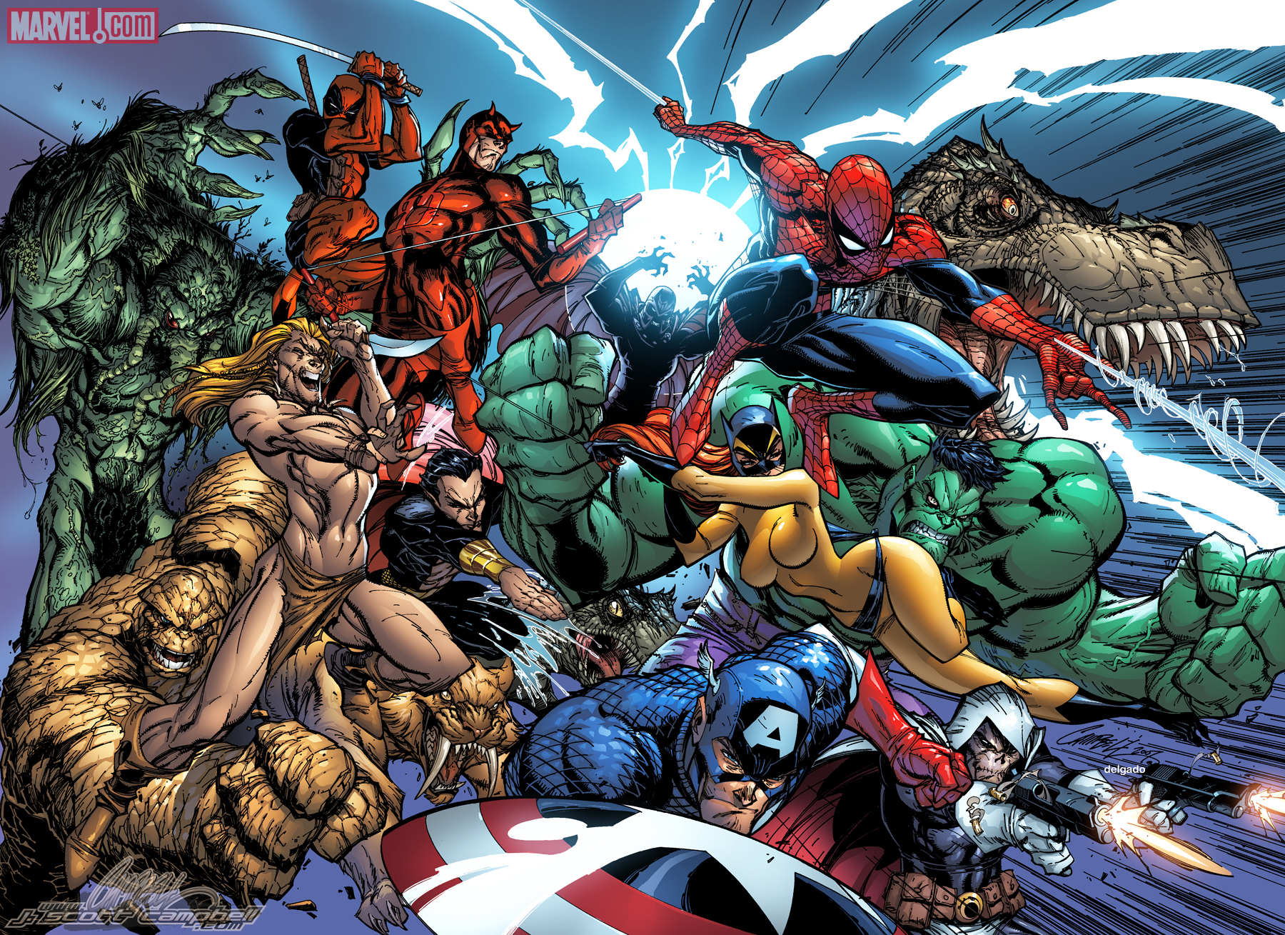 Marvel Comics Man Thing Deadpool Daredevil Magneto Marvel Comics Spider Man Ka Zar Marvel Comics Hul 1800x1309
