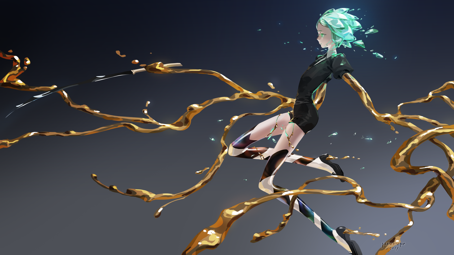 Houseki No Kuni Phos Houseki No Kuni Gold 1920x1080