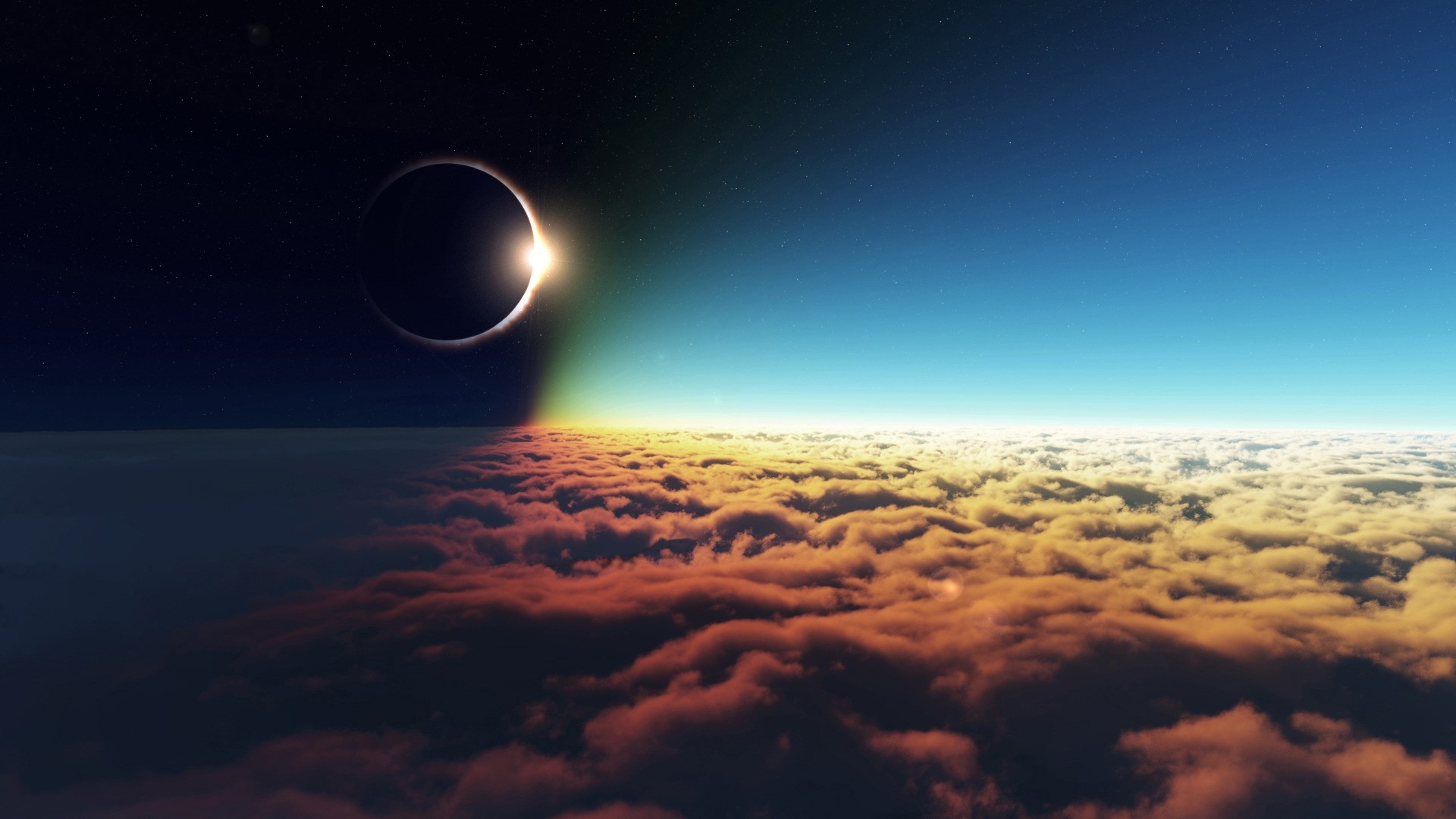 Earth Solar Eclipse 1920x1080