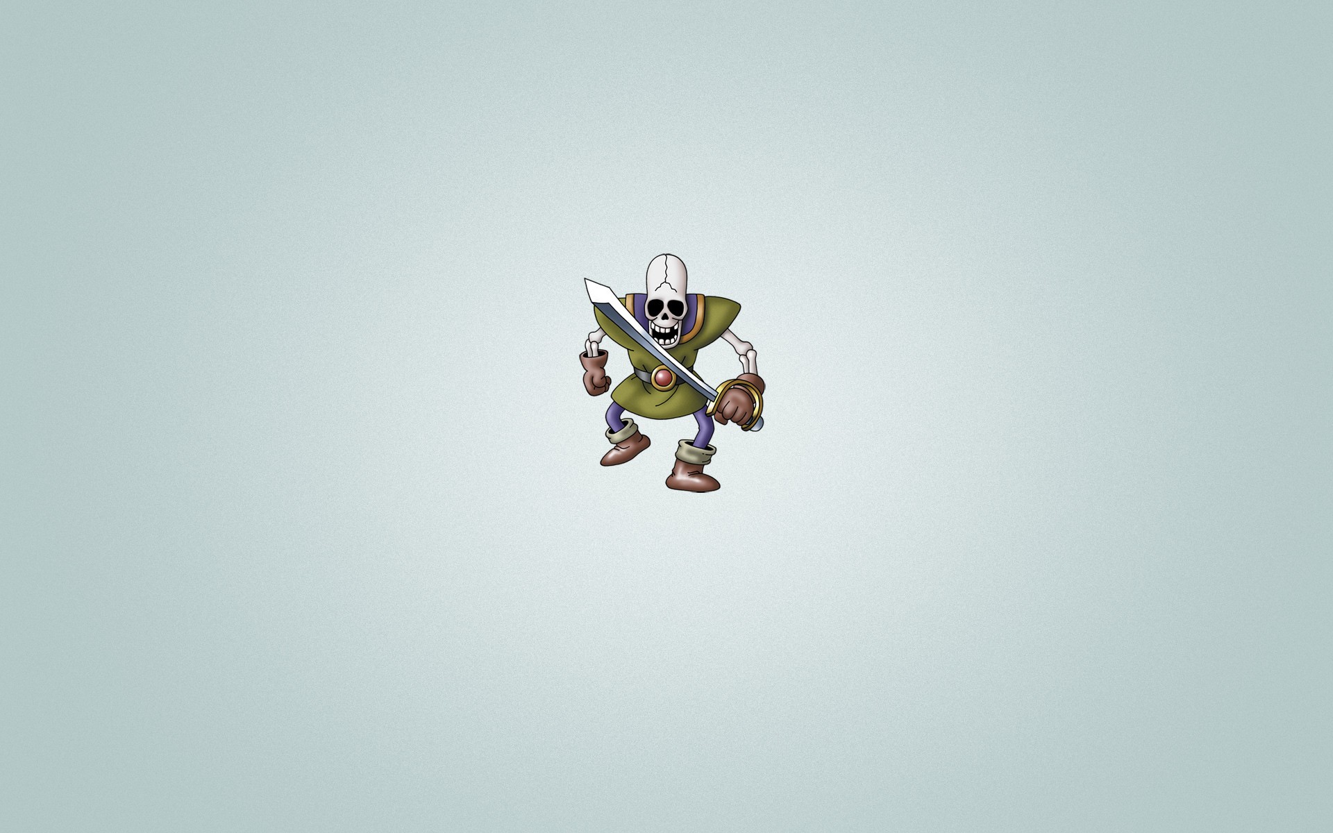 Minimalism Skeleton Sword Dragon Quest Simple Background 1920x1200
