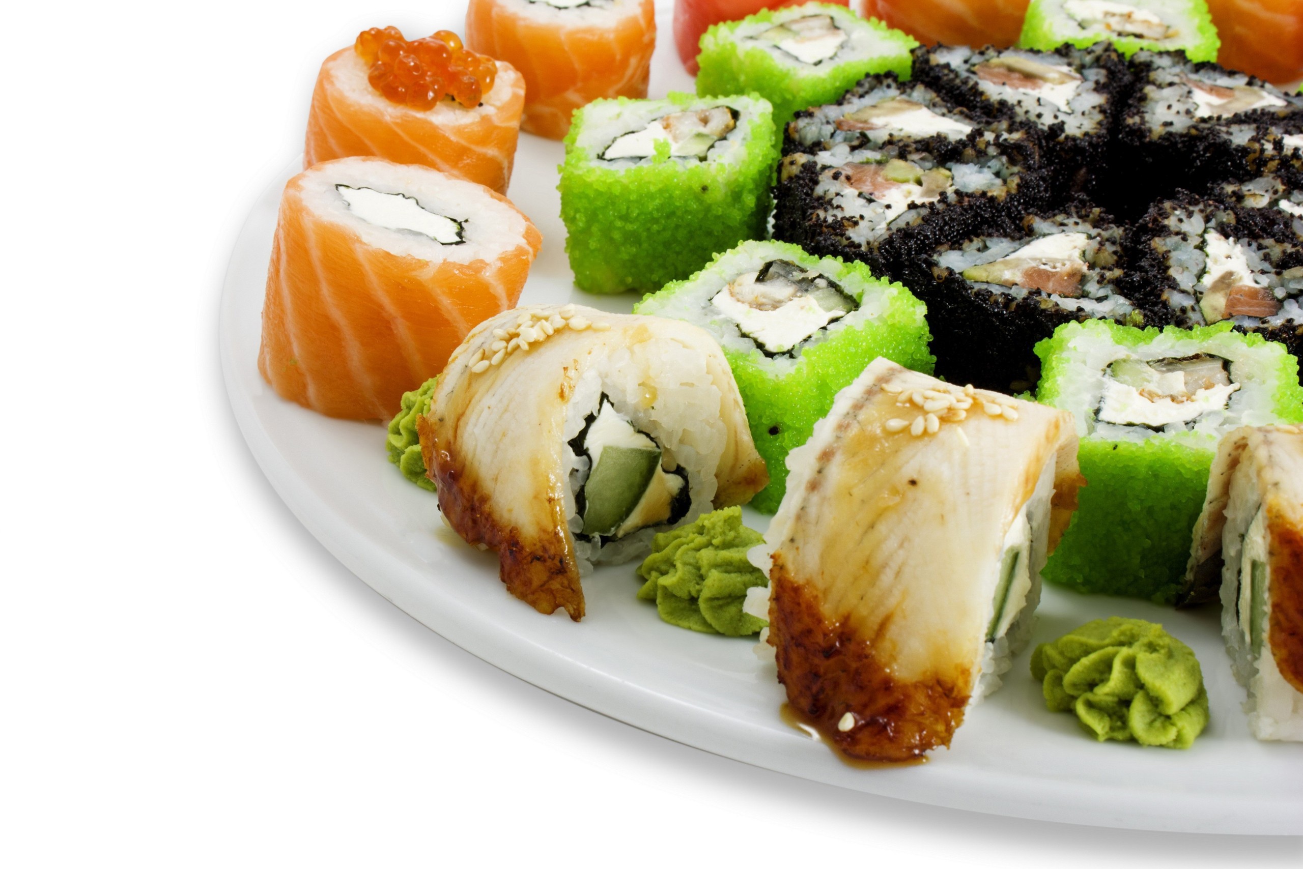 Sushi Food Traditional Foods Seafood 2560x1708