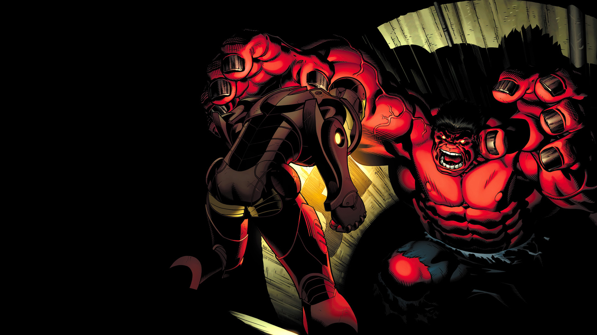 Iron Man Hulk Red Hulk 1920x1080