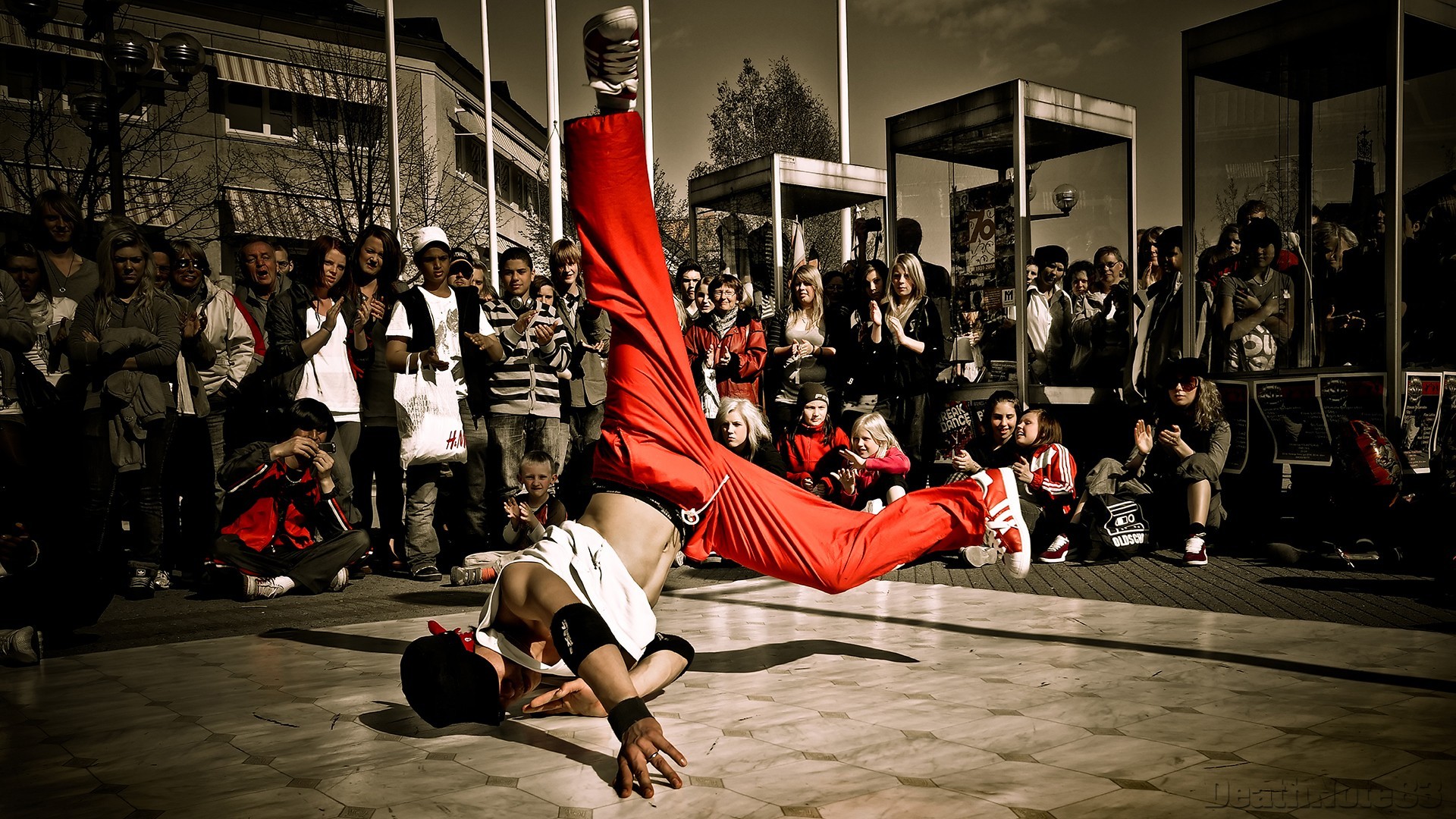 Dancing Breakdance Men Dancer Men Outdoors 1920x1080