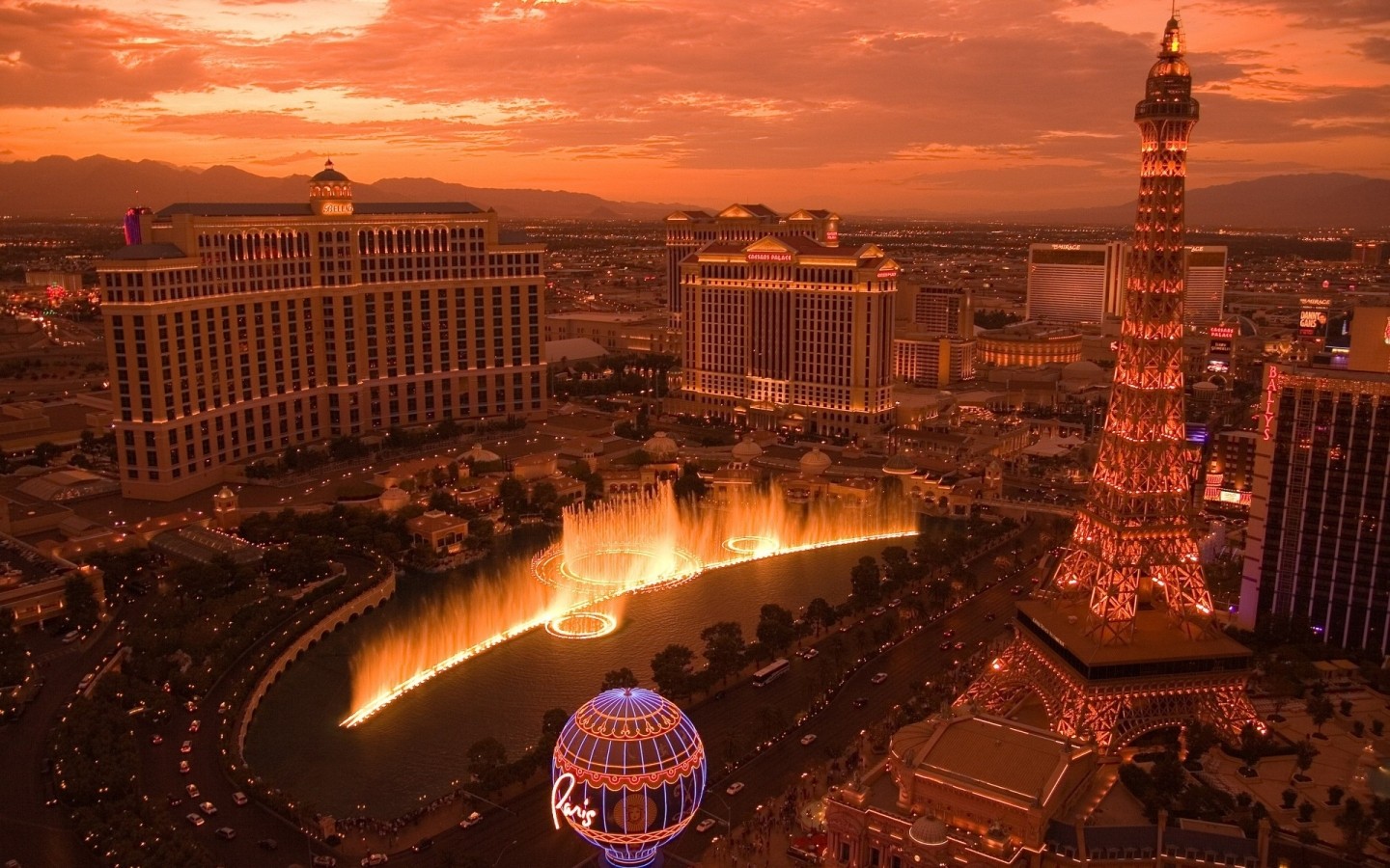 City Landscape Las Vegas Bellagio 1440x900